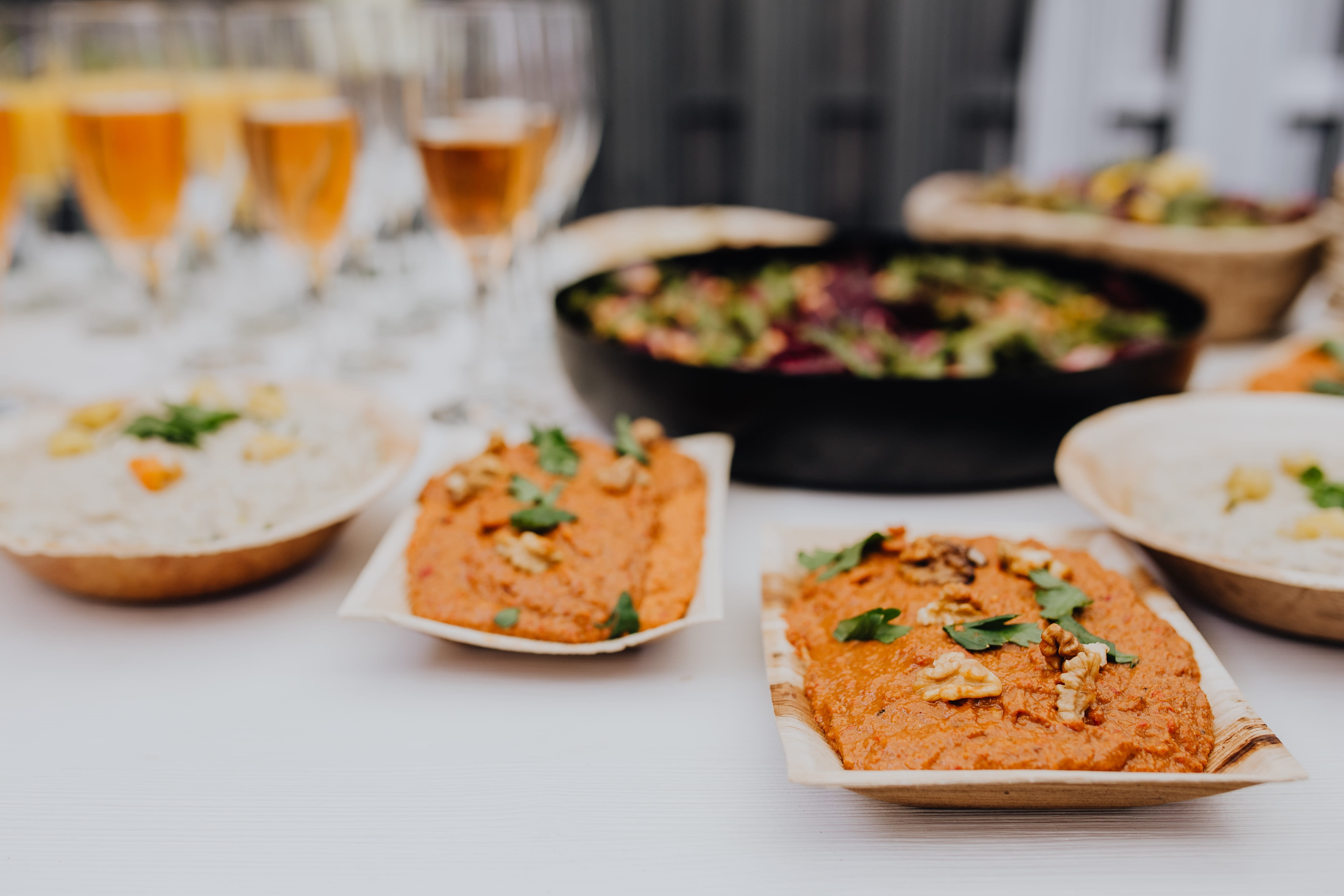 snack, freshness, refreshment, ready-to-eat, 5K, glass, hummus, dinner, vegetarian, indoors, luxury, garnish, middle, herb, gourmet, drink, healthy, table, HD Wallpaper