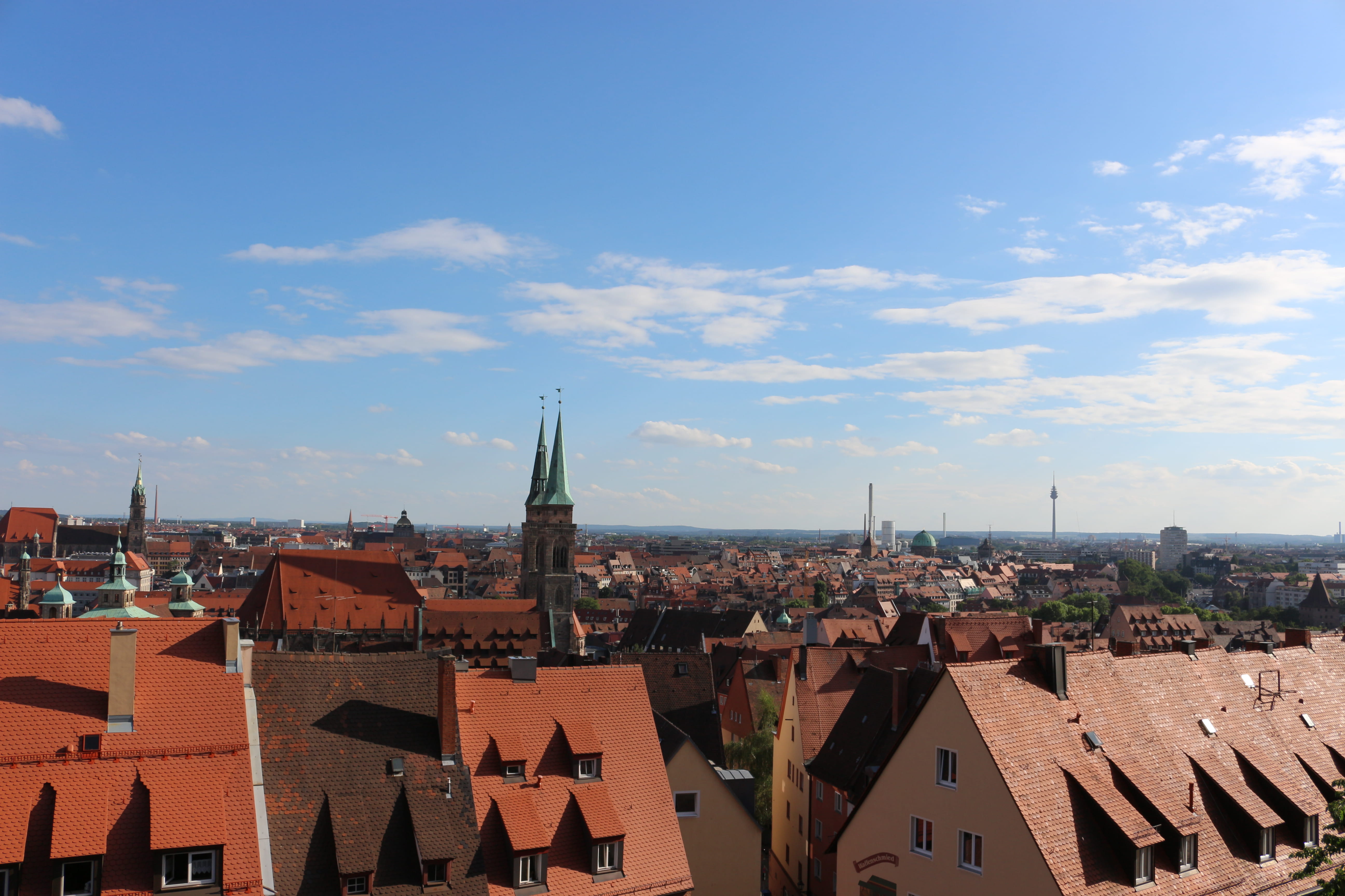 house, city, outdoors, nürnberg, architecture, 5K, roof tile, day, high angle view, building, buildings, crowded, nature, community, roof, church, cityscape, HD Wallpaper