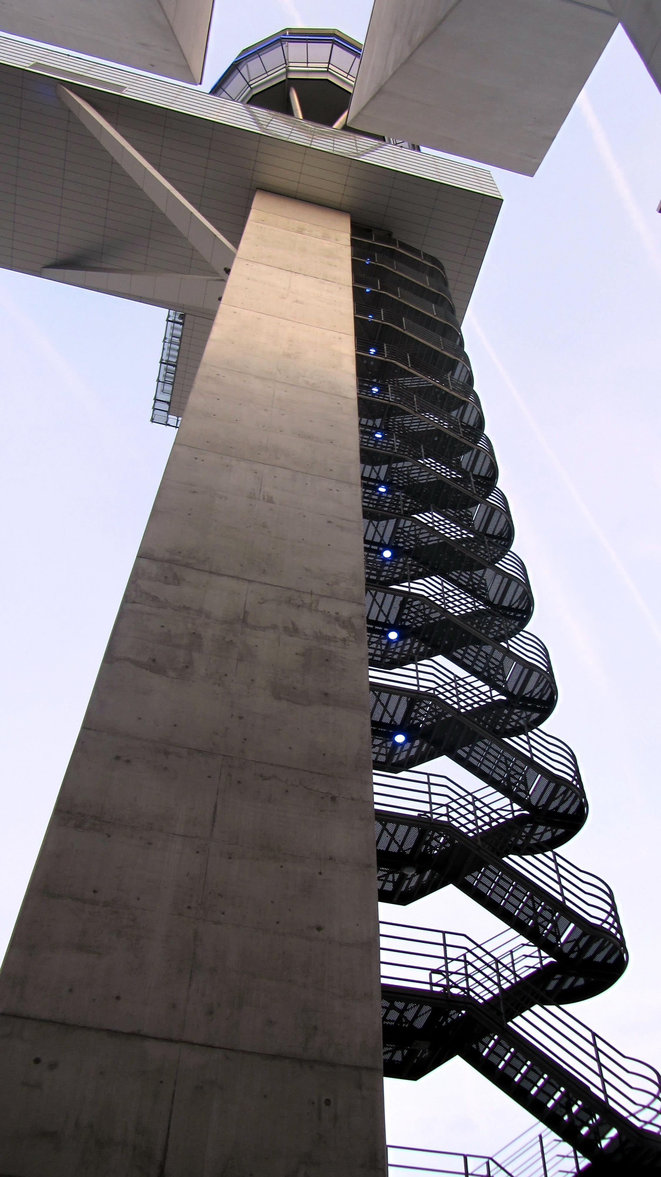 stairs, financial district, modern, business finance and industry, skyscraper, no people, built Structure, control tower, low angle view, building, office, Phone HD Wallpaper