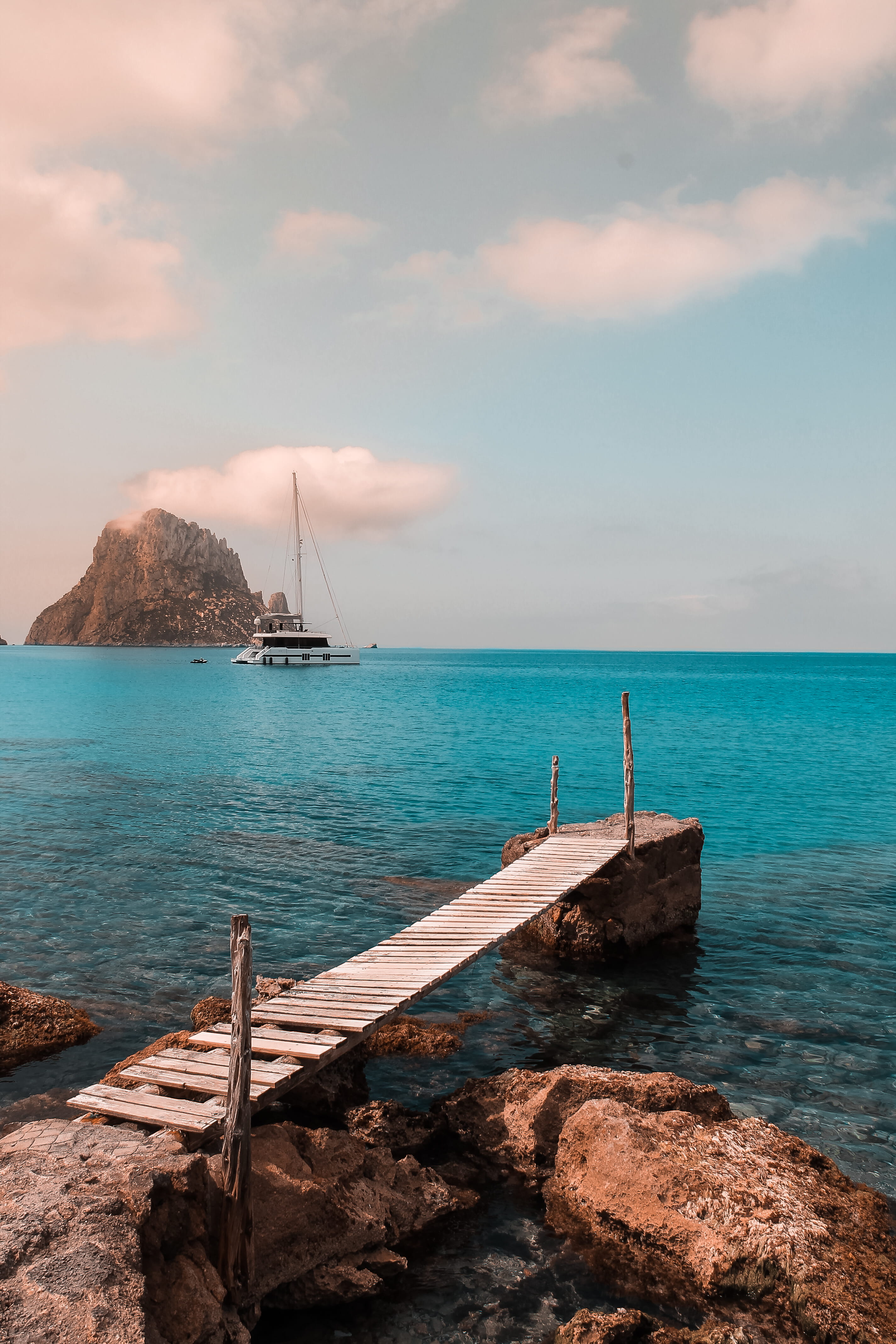 transportation, beauty in nature, cloud - sky, scenics - nature, spain, tranquility, sailboat, land, tranquil scene, water, rock - object, outdoors, sky, Phone HD Wallpaper