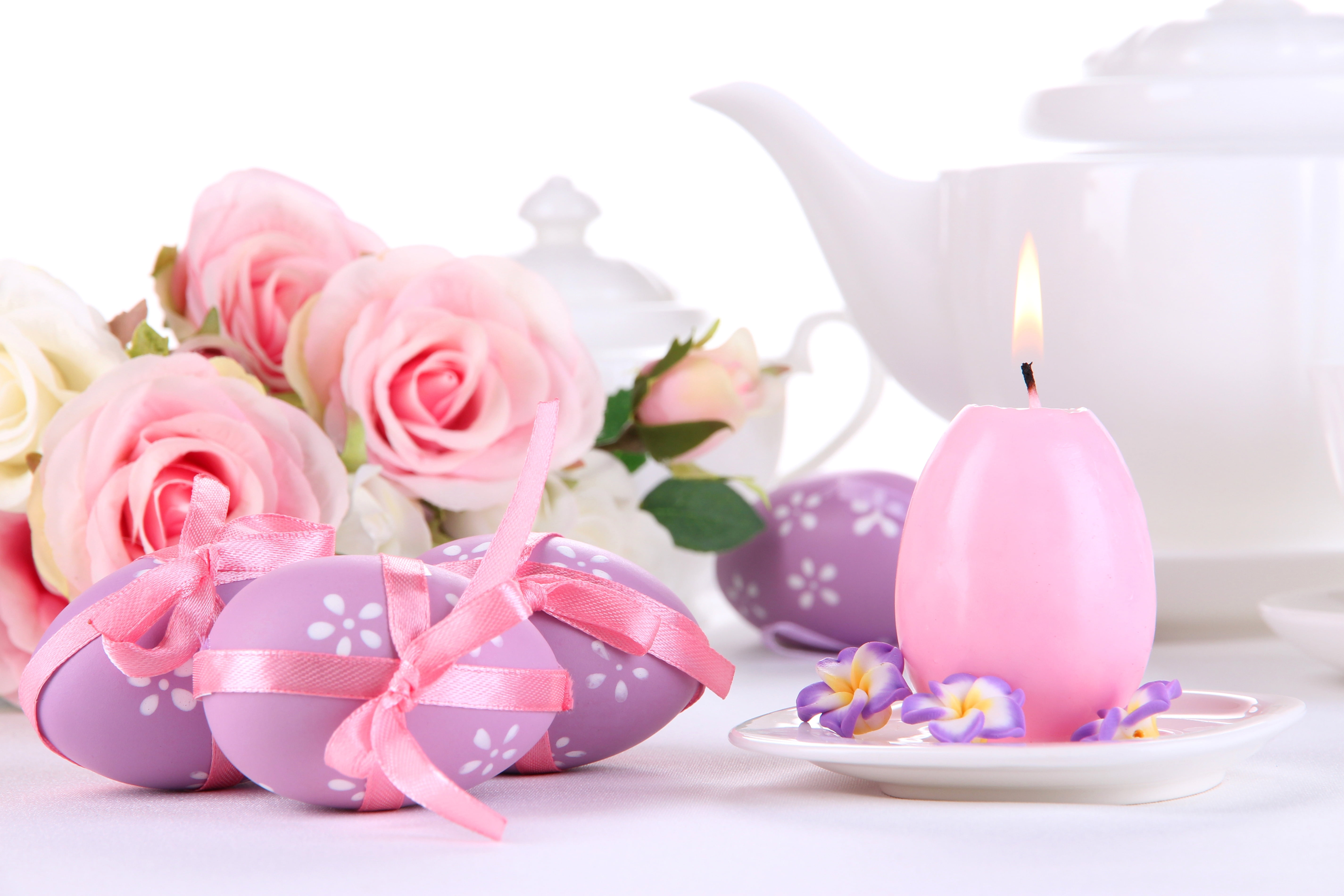 decors, birthday, wedding, nature, table, burning, roses, eggs, dessert, close-up, flower, beauty in nature, event, ornate, love, backgrounds, rose, gift, HD Wallpaper