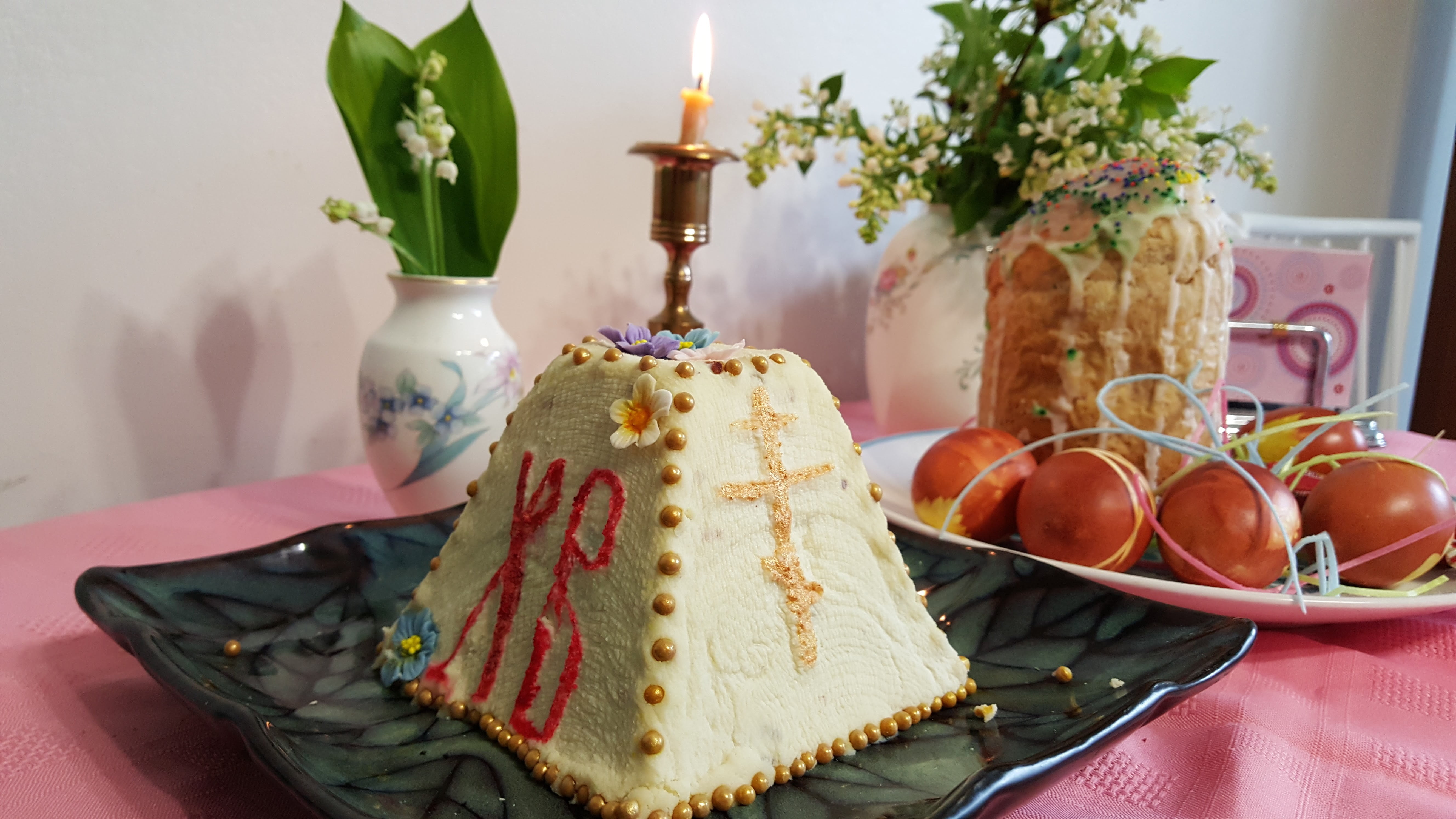 flower, no people, event, candle, burning, table, 5K, candlestick holder, eggs, food and drink, plant, celebration, food, christmas cake, still life, holiday, HD Wallpaper