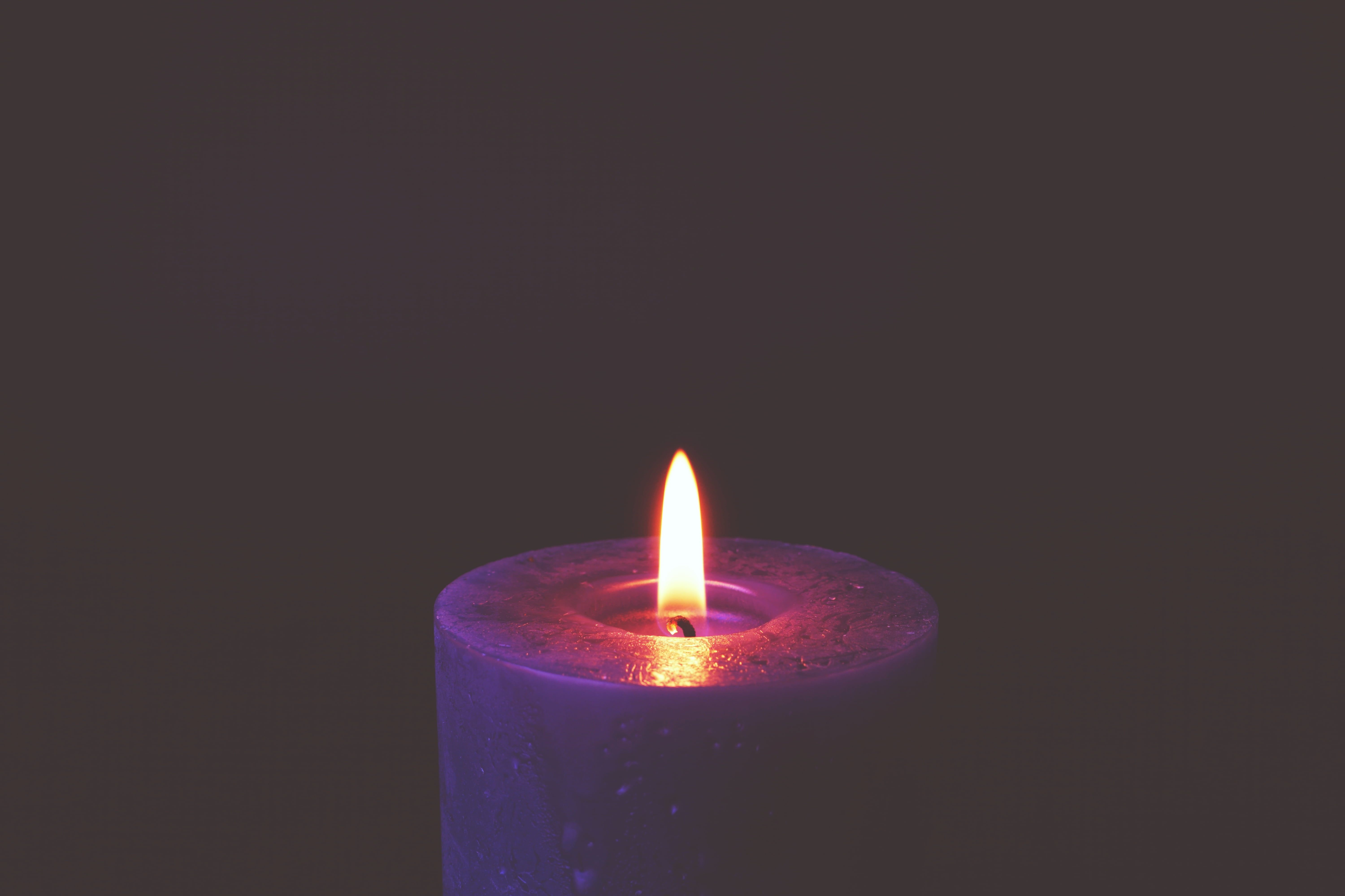 night, single Object, backgrounds, candle, symbol, darkroom, close-up, romance, copy space, luminosity, bright, spirituality, fire - Natural Phenomenon, HD Wallpaper