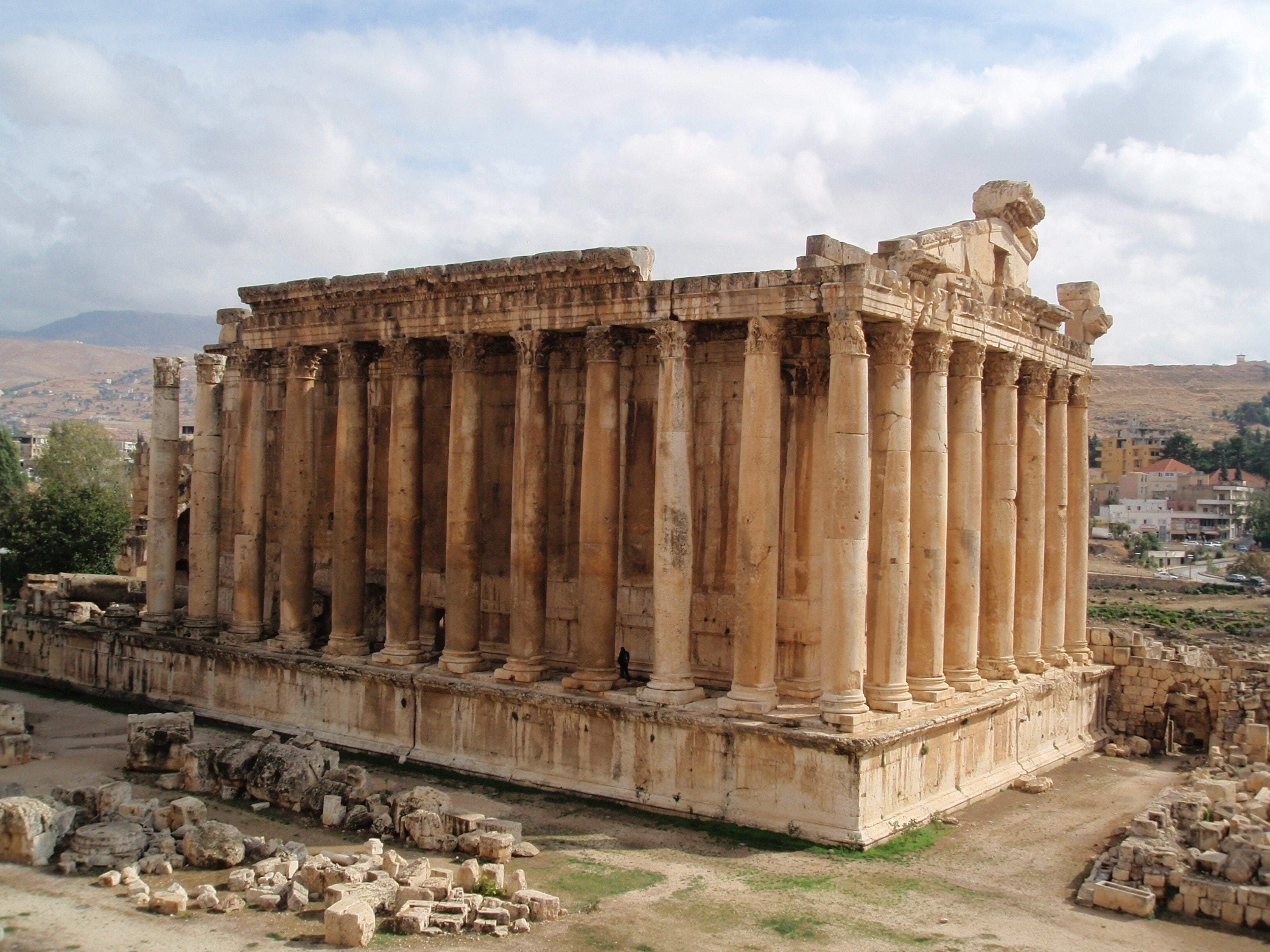 architecture, Pillar, Ruin, Baalbek, Lebanon, 2K, HD Wallpaper