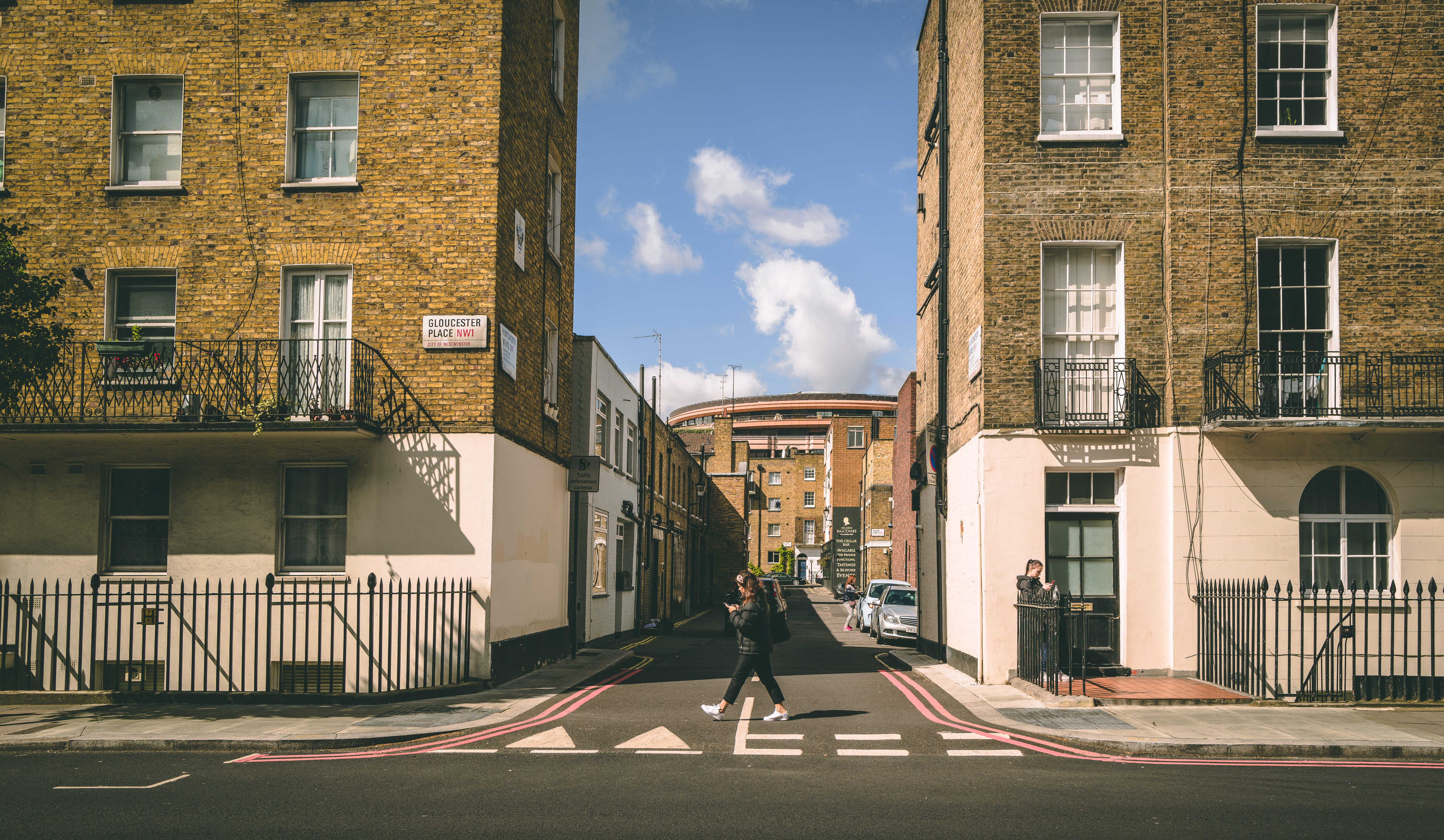 person, window, built structure, lifestyles, human, asphalt, pedestrian, tarmac, signage, street, architecture, one person, urban, zebra crossing, vehicle, HD Wallpaper