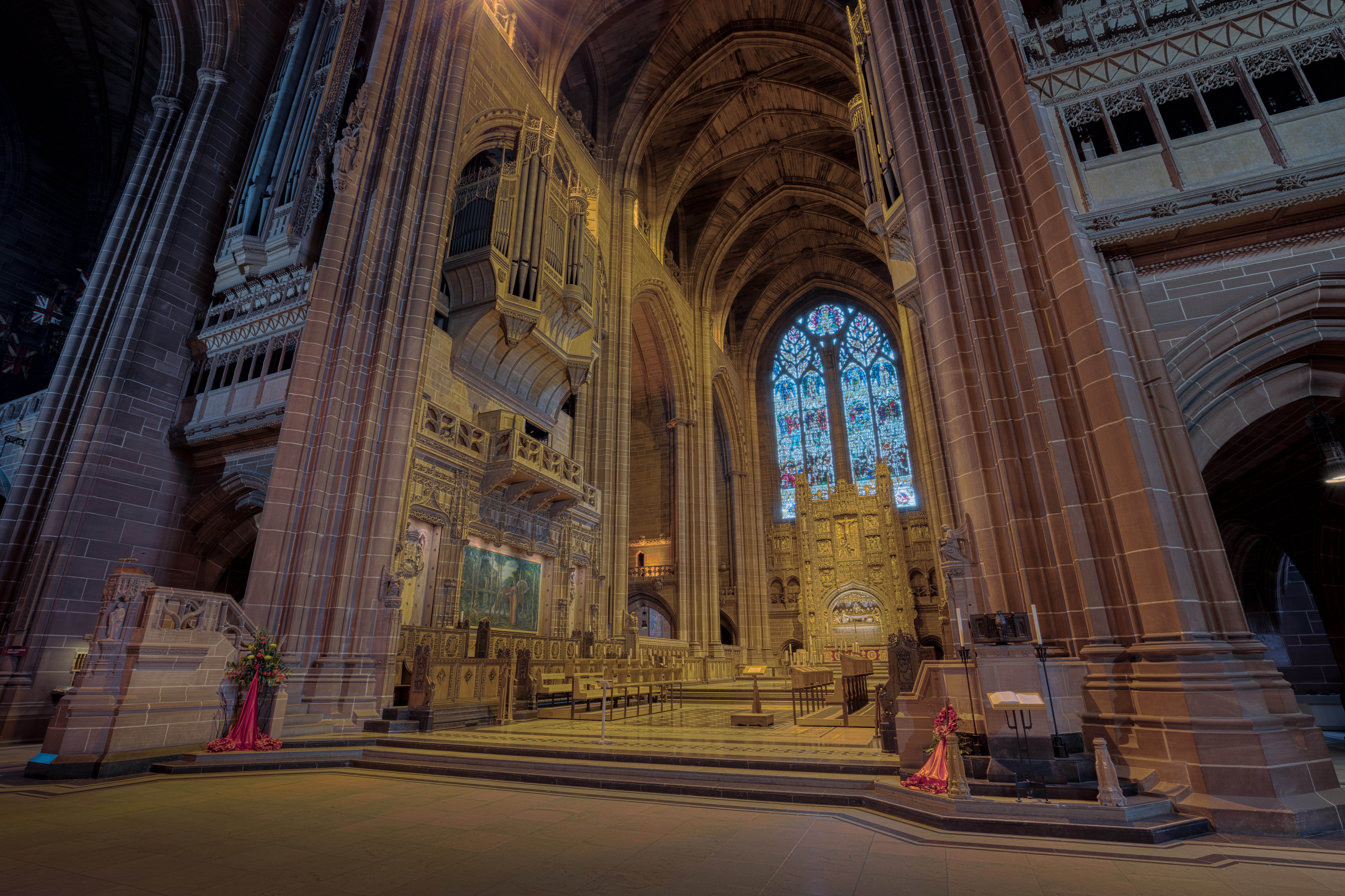 pray, altar, praying, travel, huge, minster, liverpool, built structure, 4k, architecture, uhd, liverpool cathedral, building, building exterior, united kingdom, HD Wallpaper