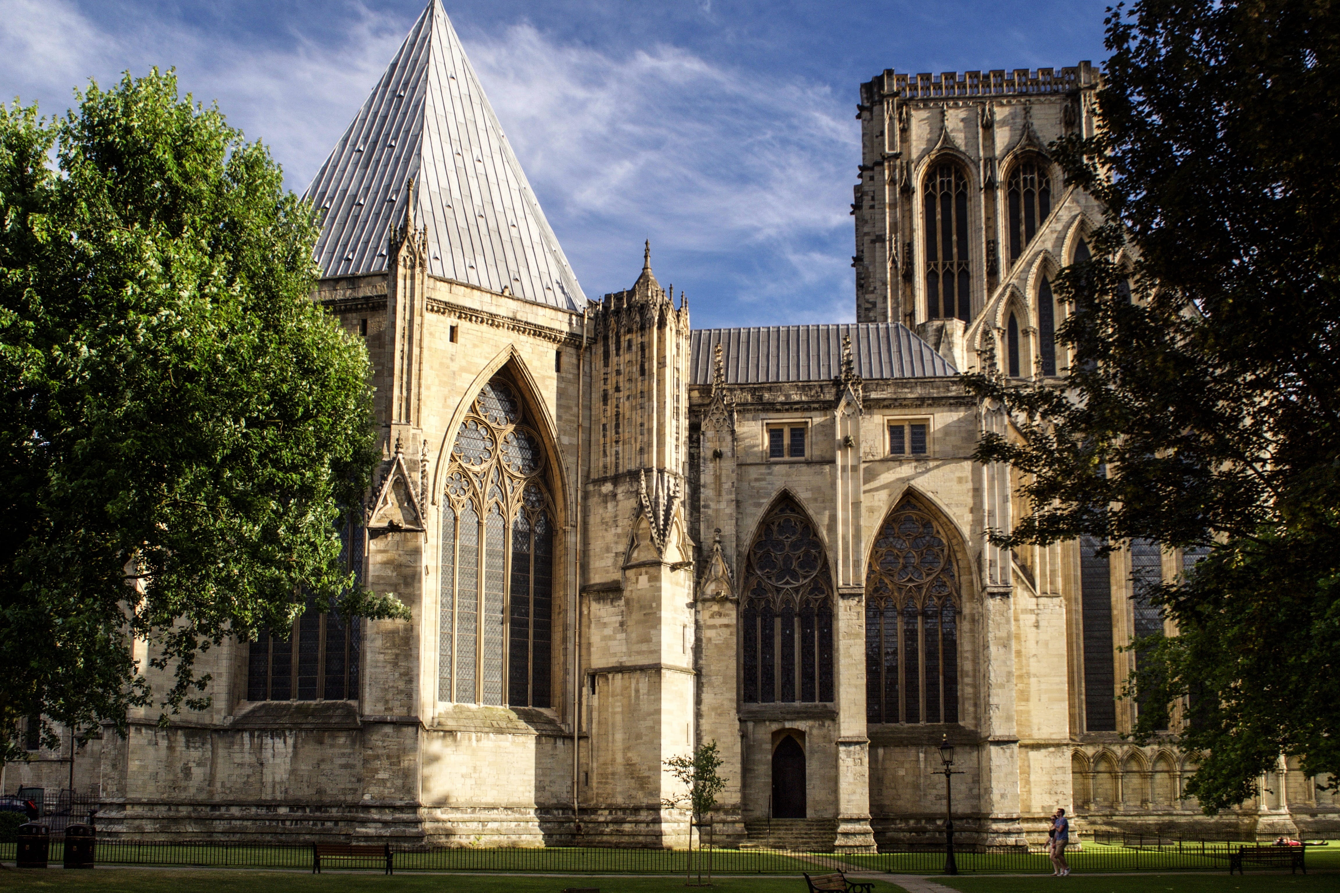 building exterior, city, Church, outdoors, gothic, no people, day, history, plant, York Minster, built structure, 4K, architecture, cathedral, the past, HD Wallpaper