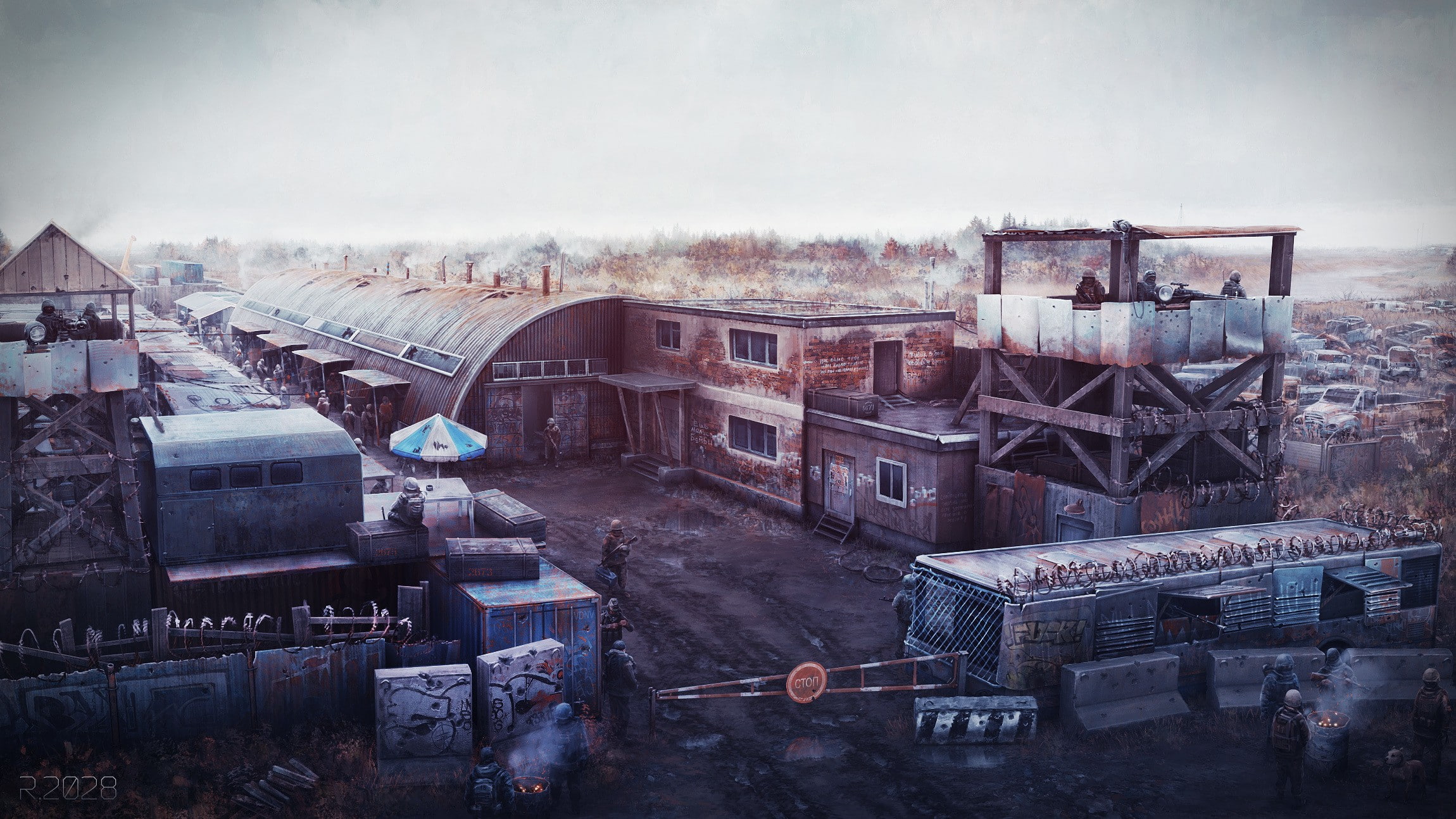 soldier, ruins, 1080P, city, artwork, apocalyptic, HD Wallpaper