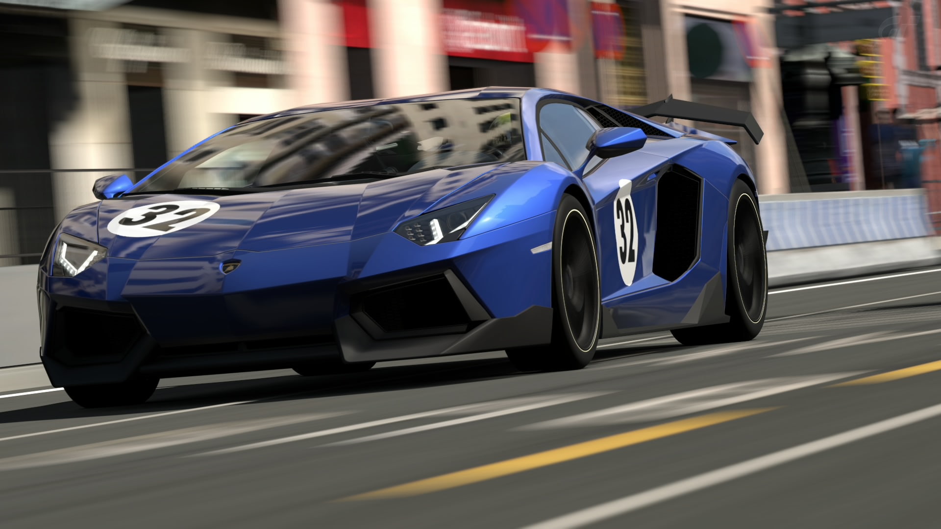 Spain, supercars, 1080P, car, video games, Madrid, Lamborghini Aventador, Gran Turismo 6, Valencia, HD Wallpaper