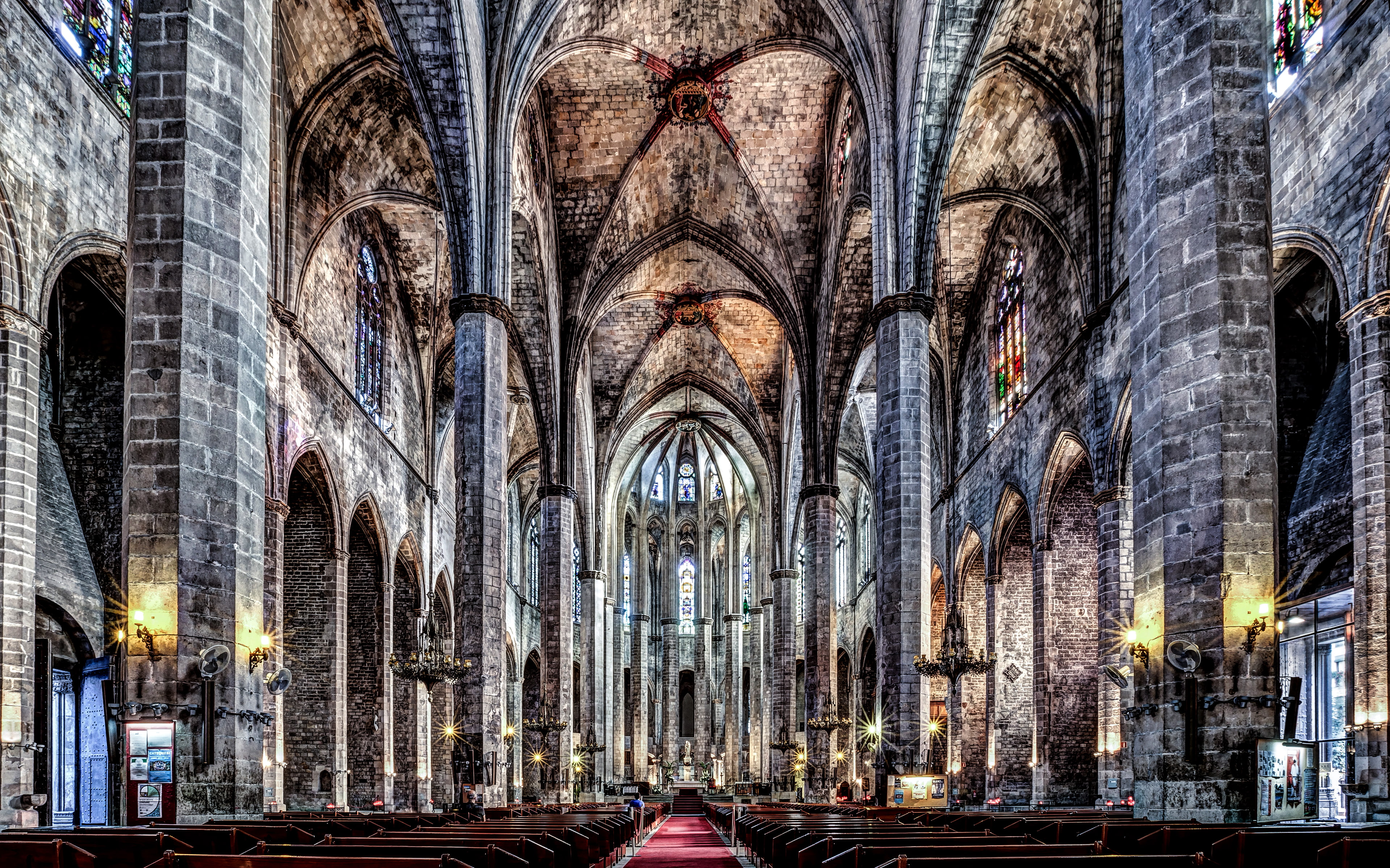 Santa Maria del Mar, Gothic Church, Catalonia, Barcelona, 4K, HD Wallpaper