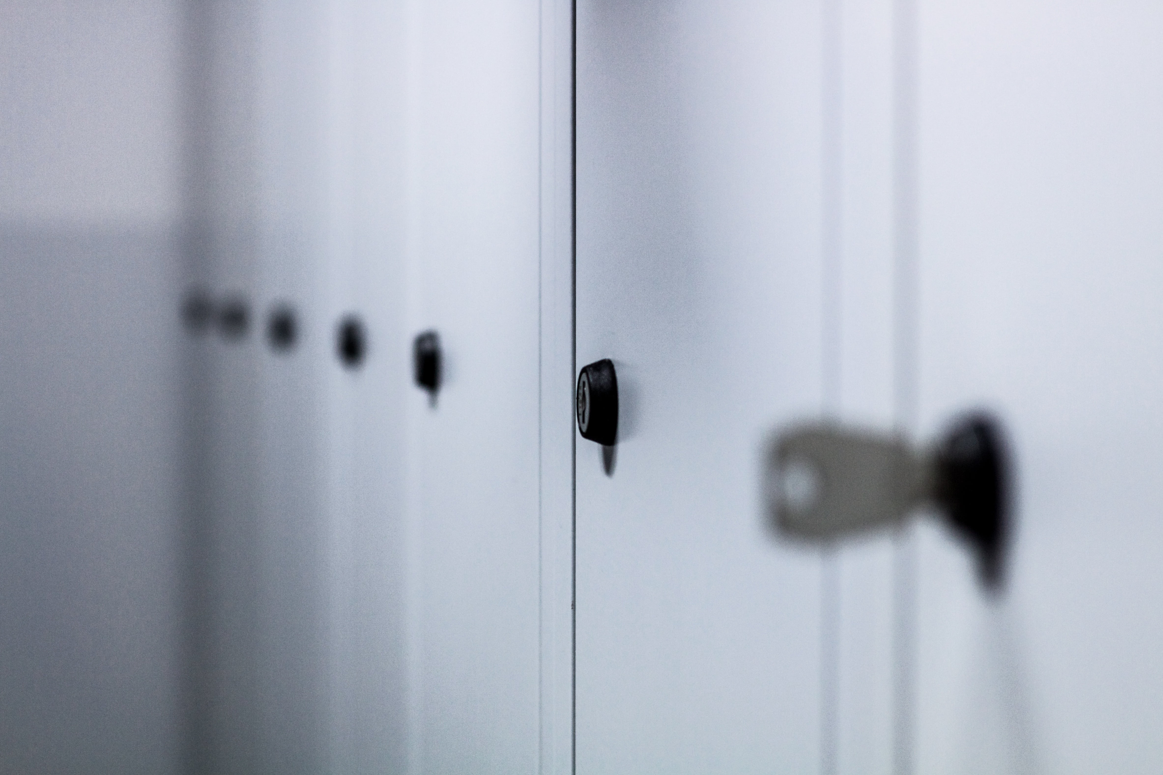 focus, mystery, key, no people, metal, locker, door, control, entrance, 4K, lock, storage, selective, handle, backgrounds, safety, protection, selective focus, HD Wallpaper