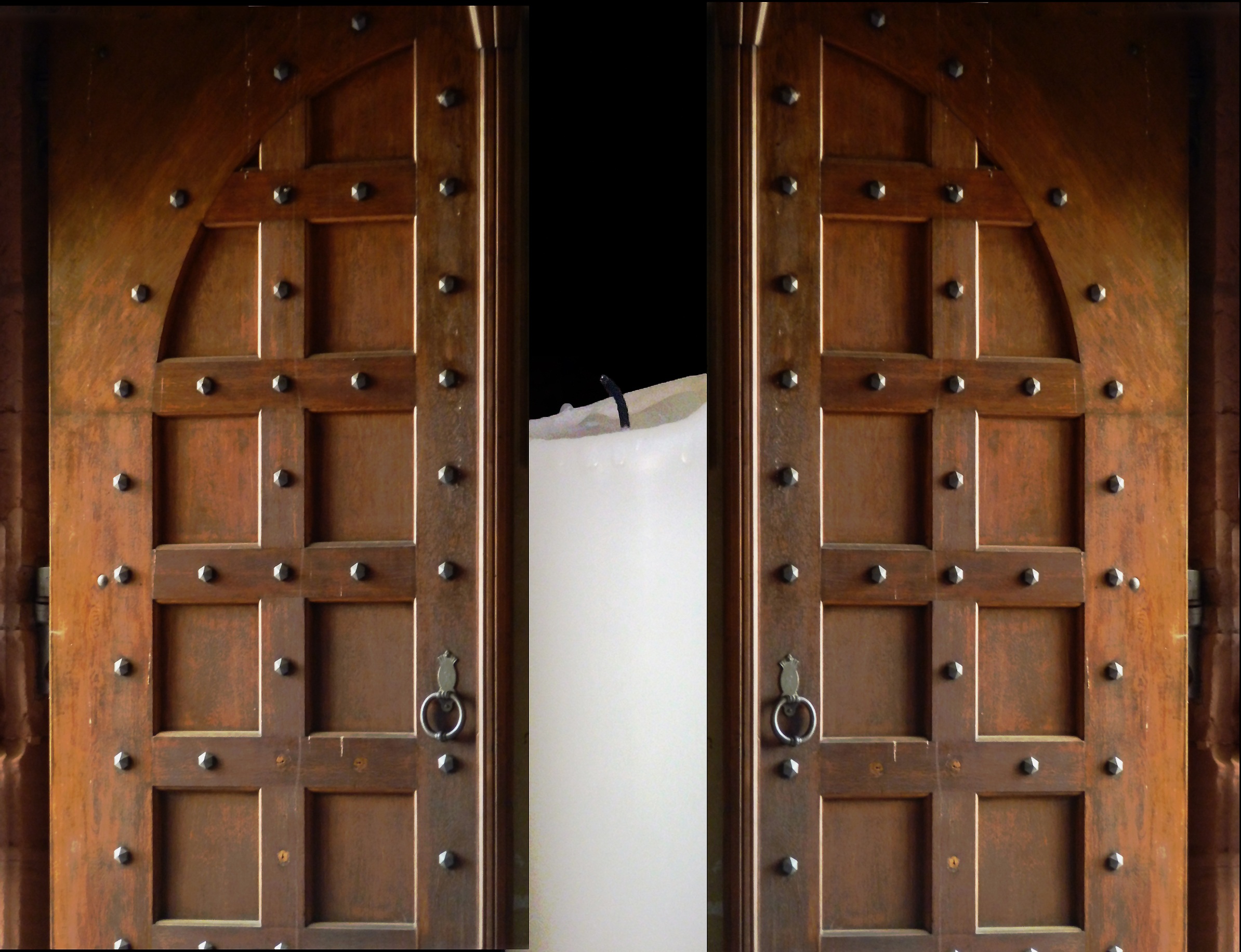 old door, goal, locker, protection, indoors, 1080P, privacy, wood - material, brown, closed, storage compartment, candle, front door, doors, gate, wood, HD Wallpaper