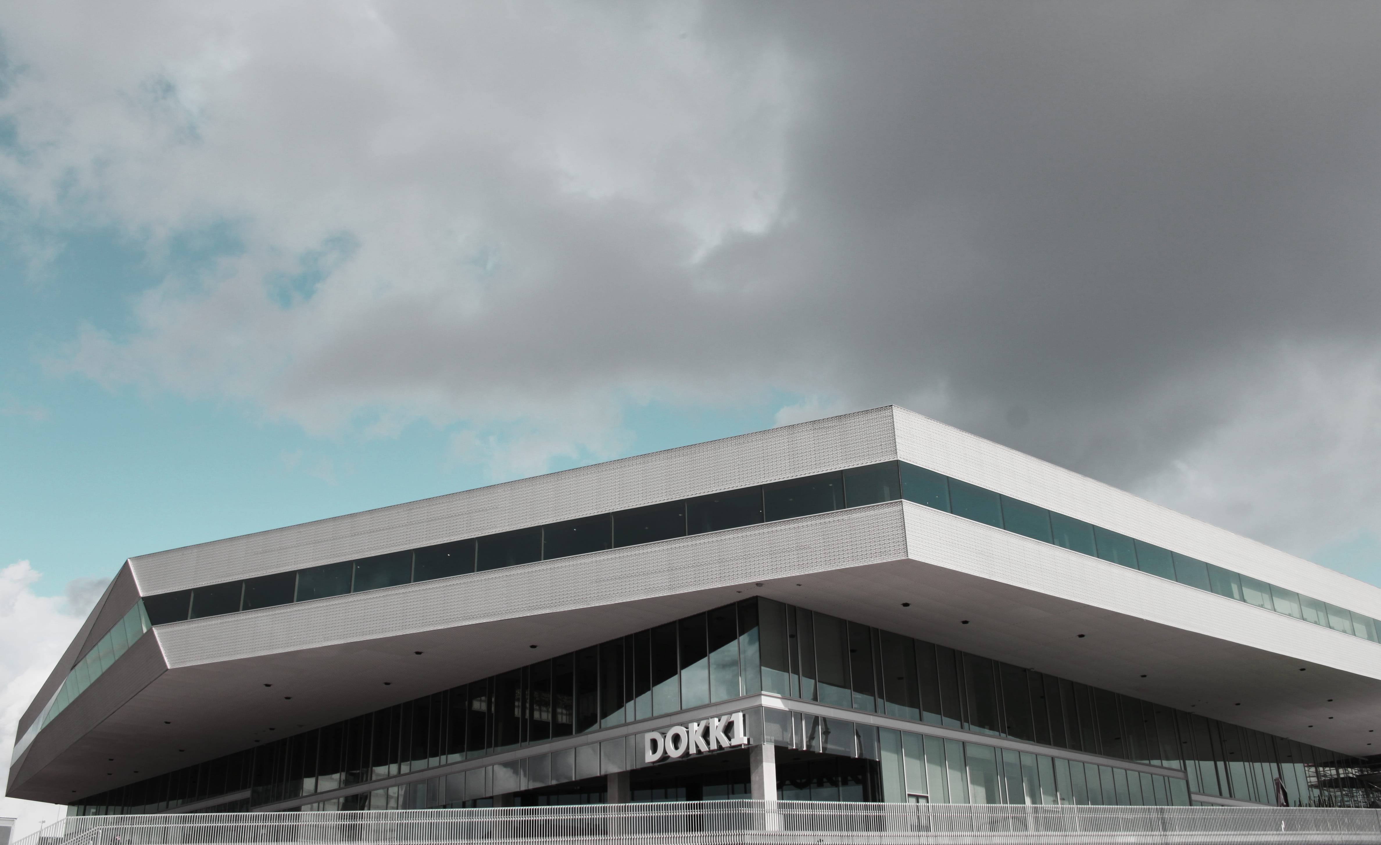 clouds, futuristic, modern, architecture, sky, built structure, building exterior, day, nature, skies, denmark, reflection, building, travel destinations, HD Wallpaper