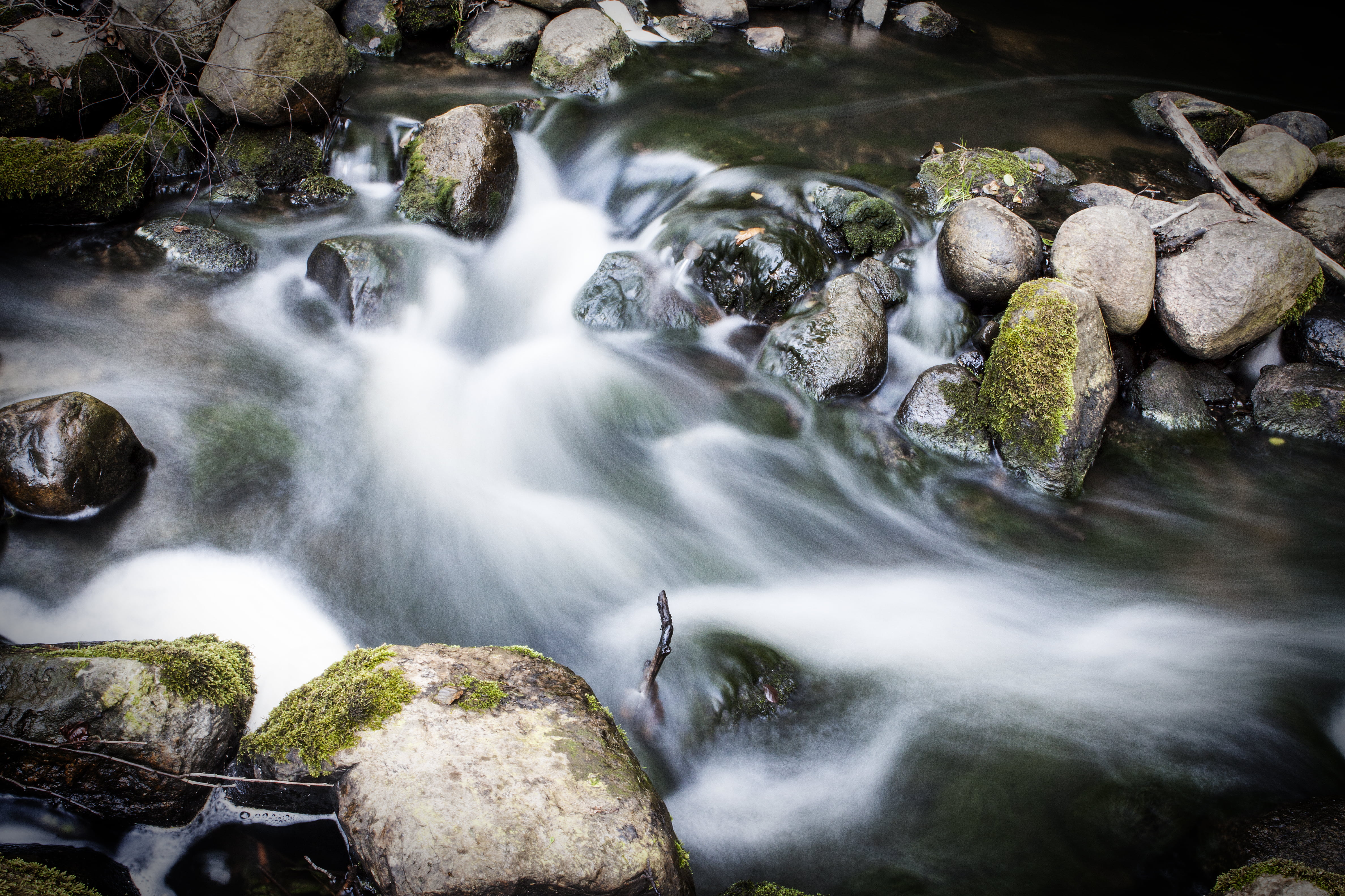 denmark, landscape, freshness, nature, leaf, green Color, Denmark  river, scenics, water, flowing, 4K, tree, rock - Object, river, long exposure, blurred Motion, HD Wallpaper