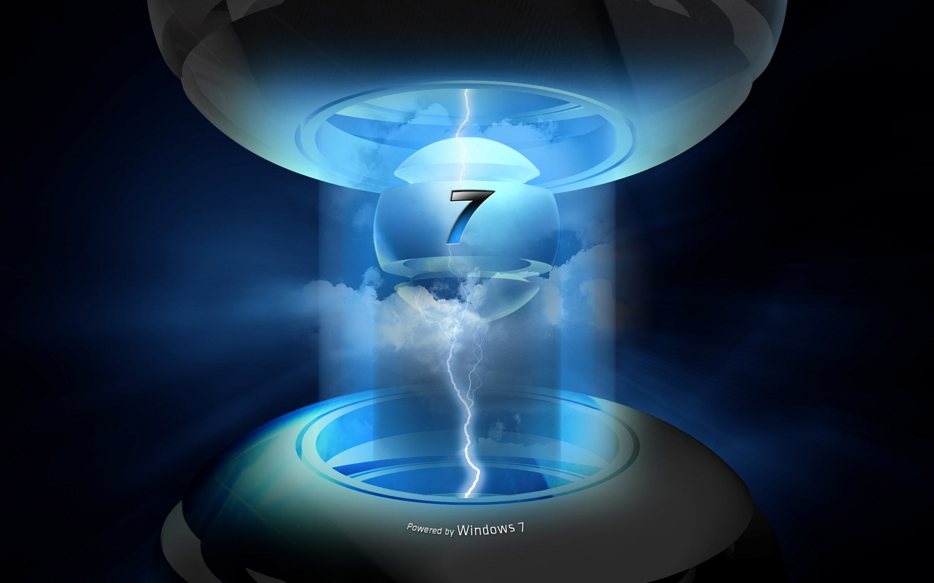 art, dark, technology, Windows 7, 1080P, windows, microsoft, blue, hd, Computers, HD Wallpaper