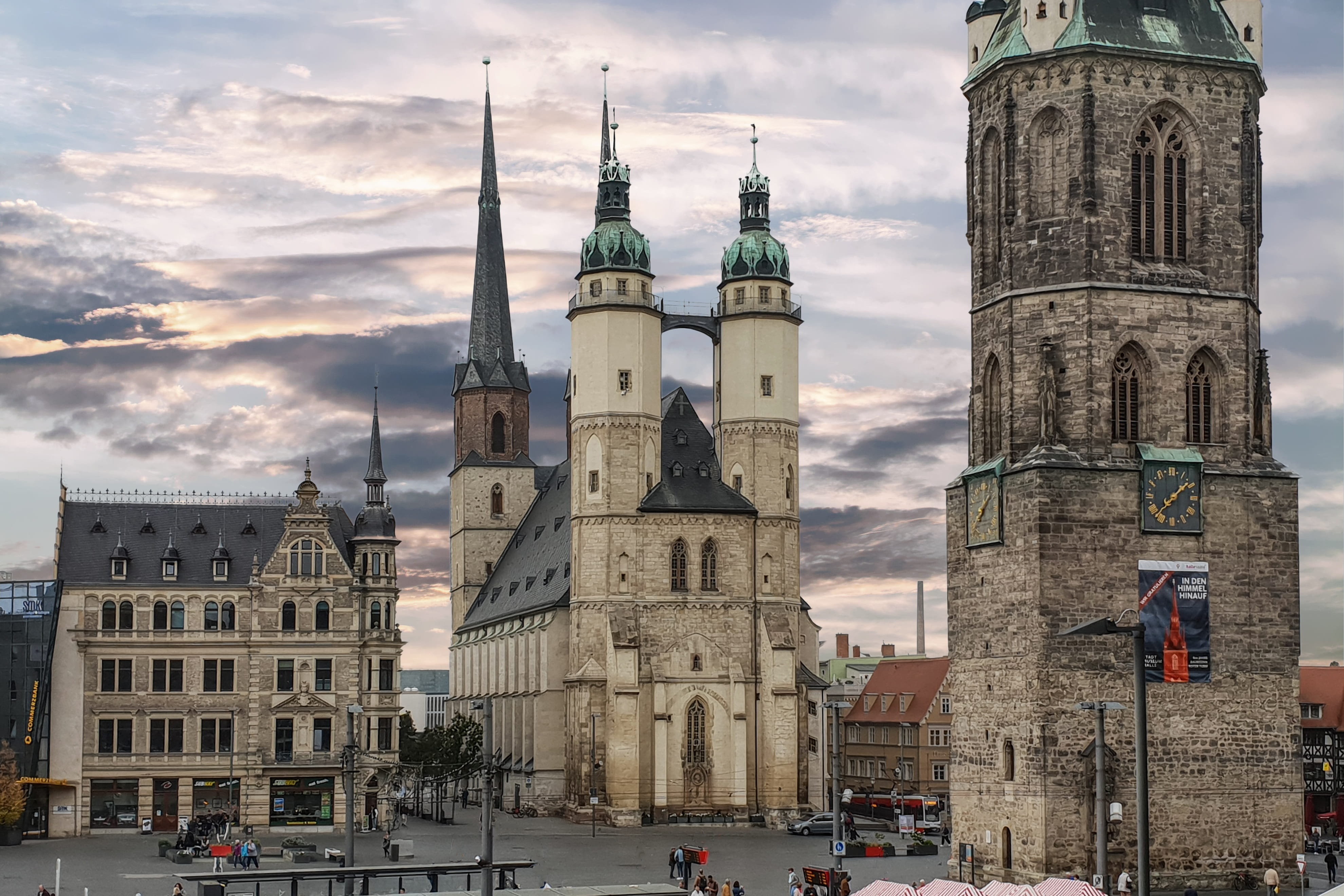 history, market church, belief, red tower, st marys church, place of worship, building, landmark, faith, saxony-anhalt, 4K, religion, our love women, home-storm, HD Wallpaper
