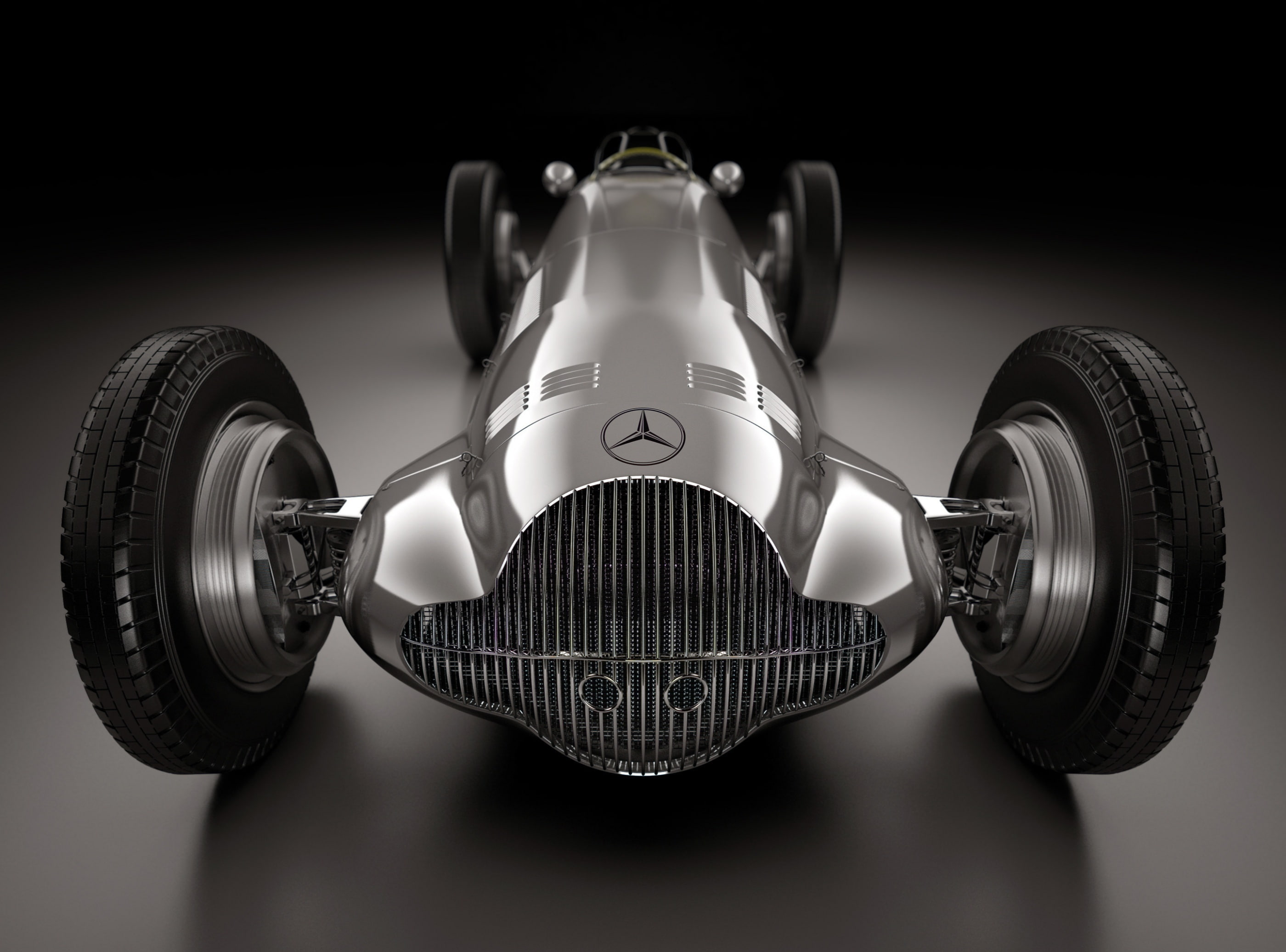 technology, racing, wheel, gray background, still life, no people, indoors, gray, metal, silver colored, antique, Mercedes, vintage, toy, Motors, black background, HD Wallpaper