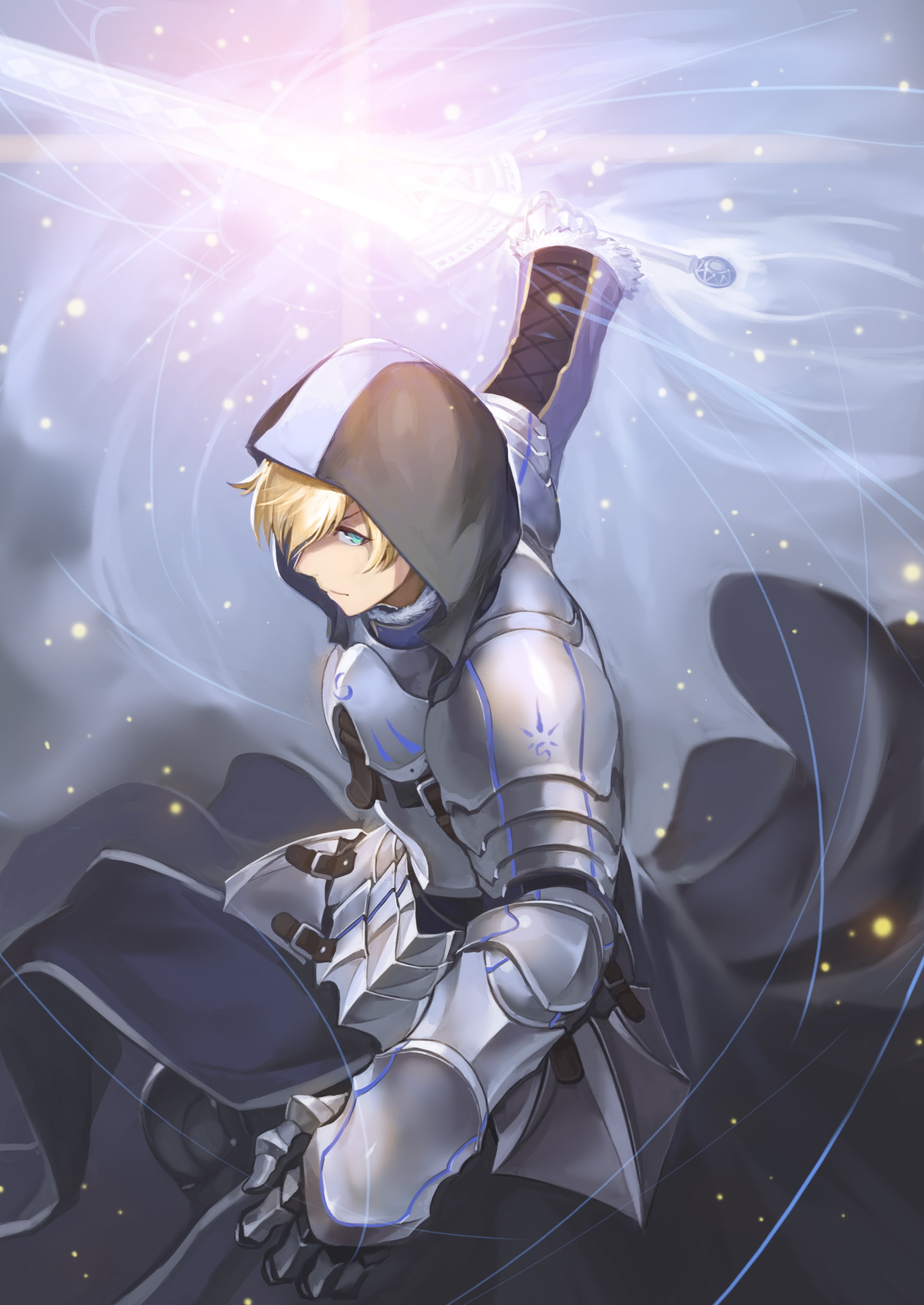 female likeness, close-up, sport, illuminated, people, protection, lens flare, fate grand order, representation, low angle view, 2K, armor, helmet, robot, Phone HD Wallpaper