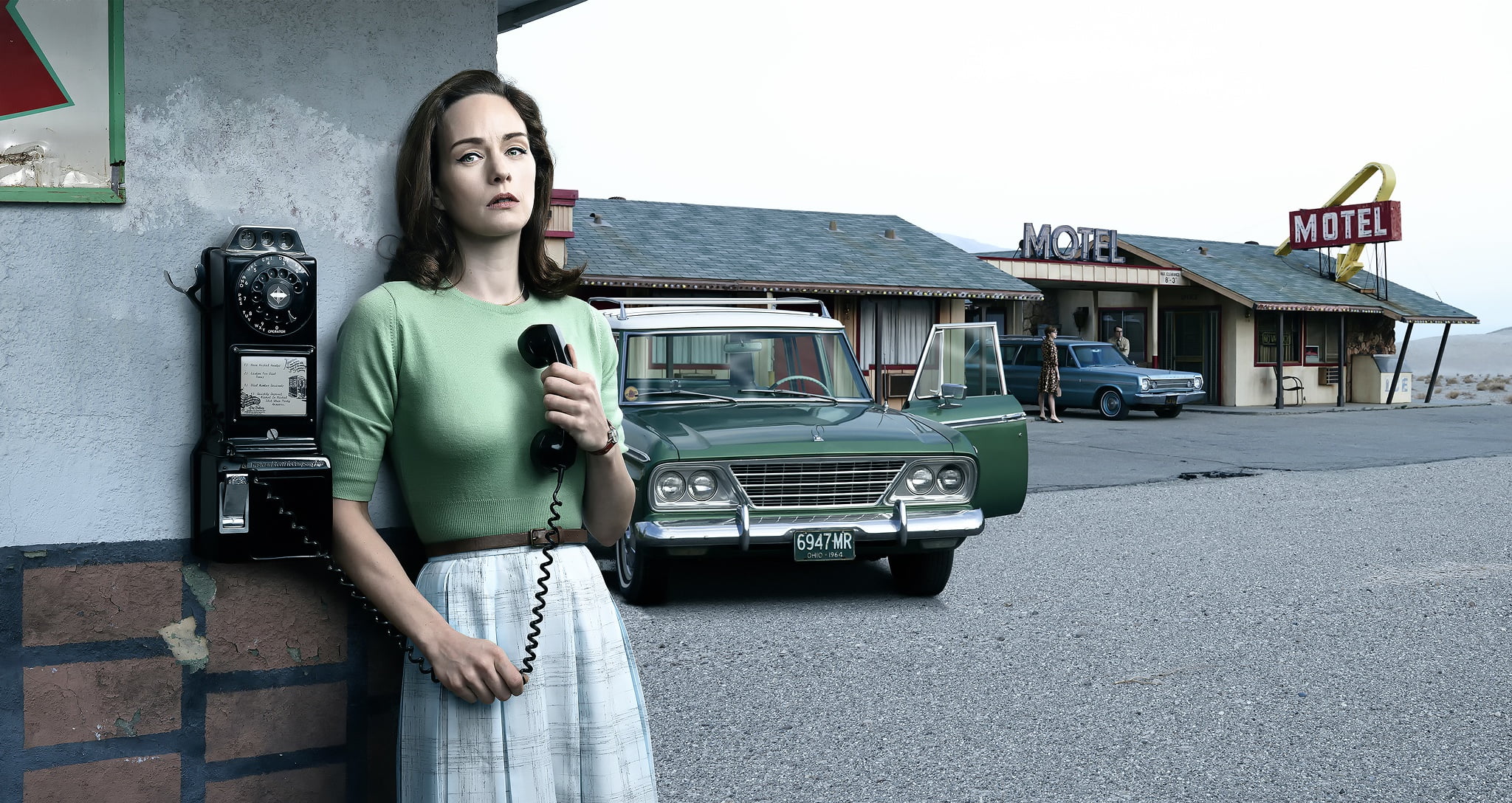 Motel, California, 1965, girl, 1080P, Studebaker, Stories, history, retro, auto, HD Wallpaper