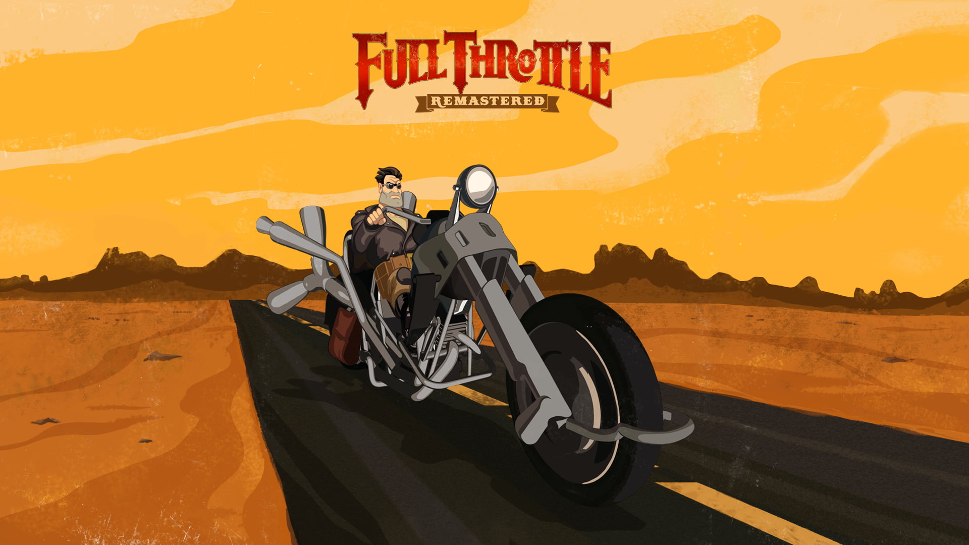 leather jackets, desert, Full Throttle, 1080P, chopper, Ben Throttle, road, HD Wallpaper