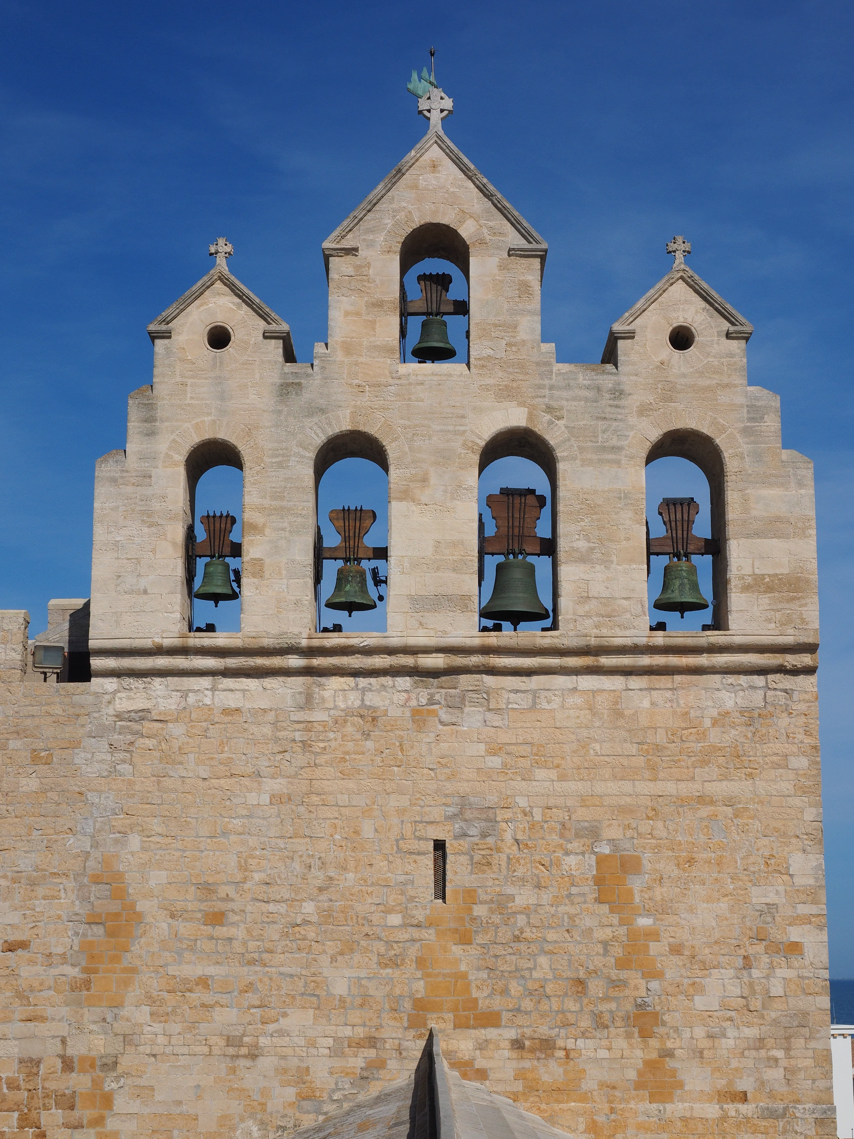 no people, religion, bell tower, sky, low angle view, france, belief, window, building, spirituality, bouches-du-rhône, history, day, arch, pilgrimage site, Phone HD Wallpaper