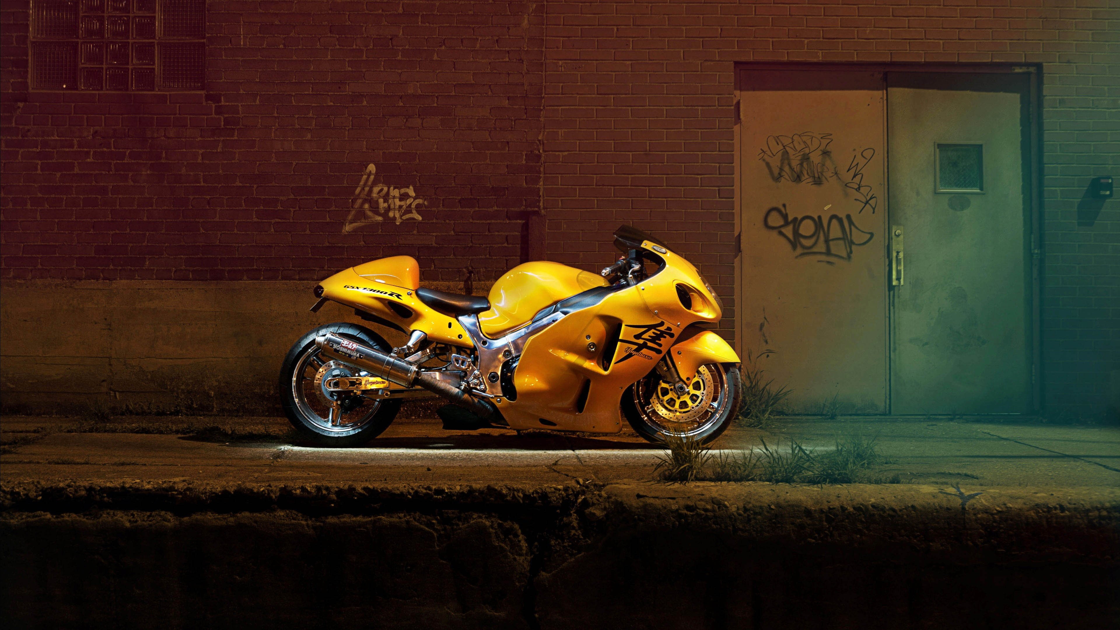 hayabusa, bike, gsx, motorbike, muscle, motorcycle, suzuki, 4K, gsx1300r, superbike, HD Wallpaper