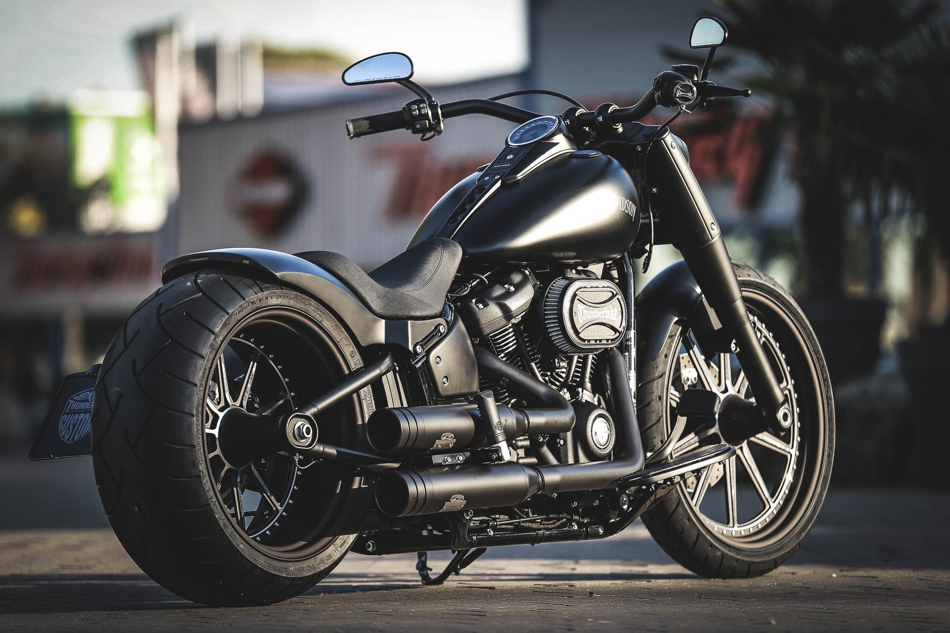 Motorcycles, Custom Motorcycle, Harley-Davidson, 1080P, Thunderbike Customs, HD Wallpaper