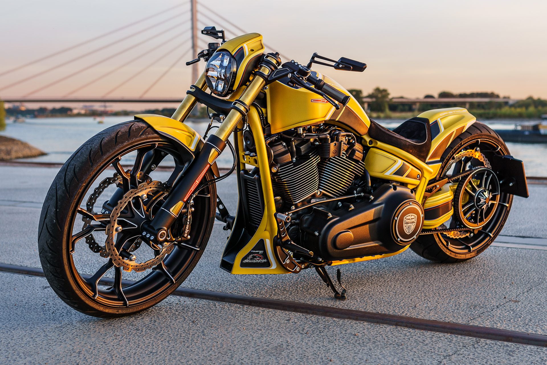 Custom Motorcycle, Thunderbike Customs, Motorcycles, Harley-Davidson, 1080P, HD Wallpaper