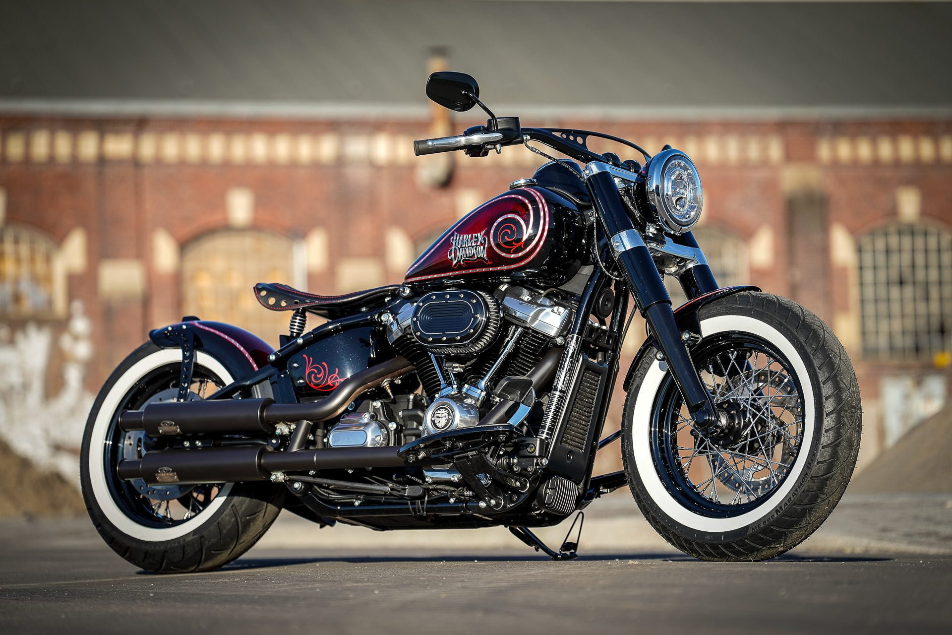 Harley-Davidson, 1080P, Thunderbike Customs, Motorcycles, Custom Motorcycle, HD Wallpaper