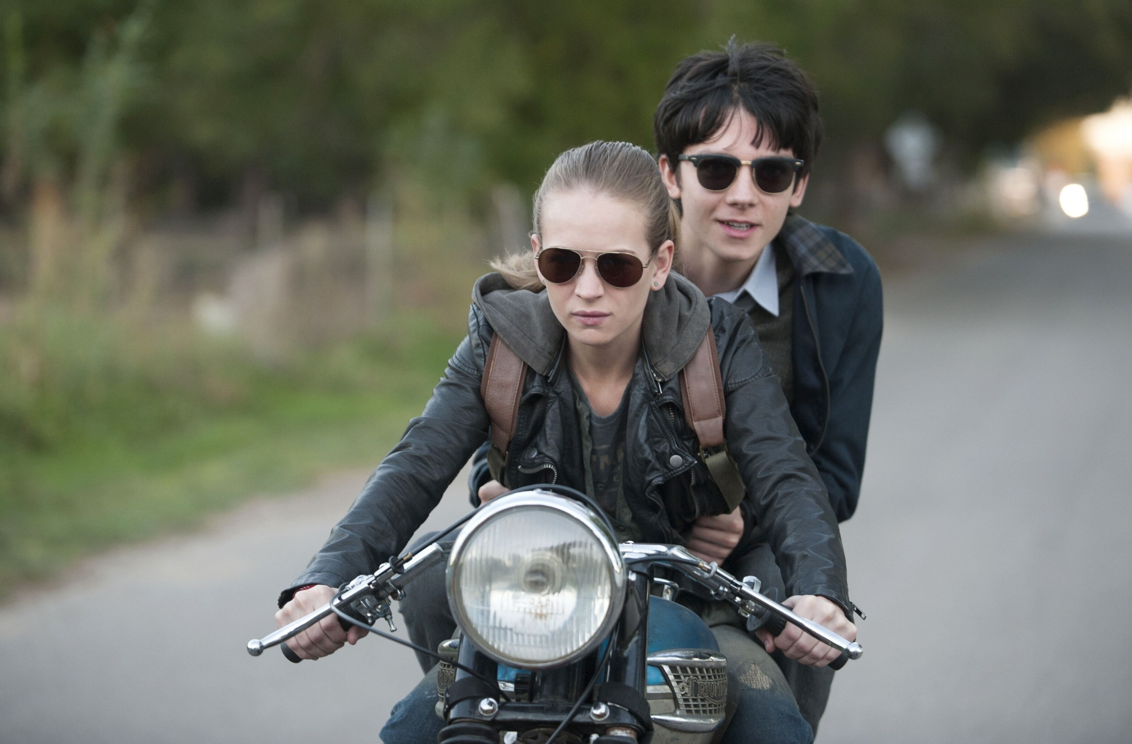 young adult, adult, two people, lifestyles, heterosexual couple, riding, the space between us 4k best  image, sunglasses, males, mode of transportation, HD Wallpaper