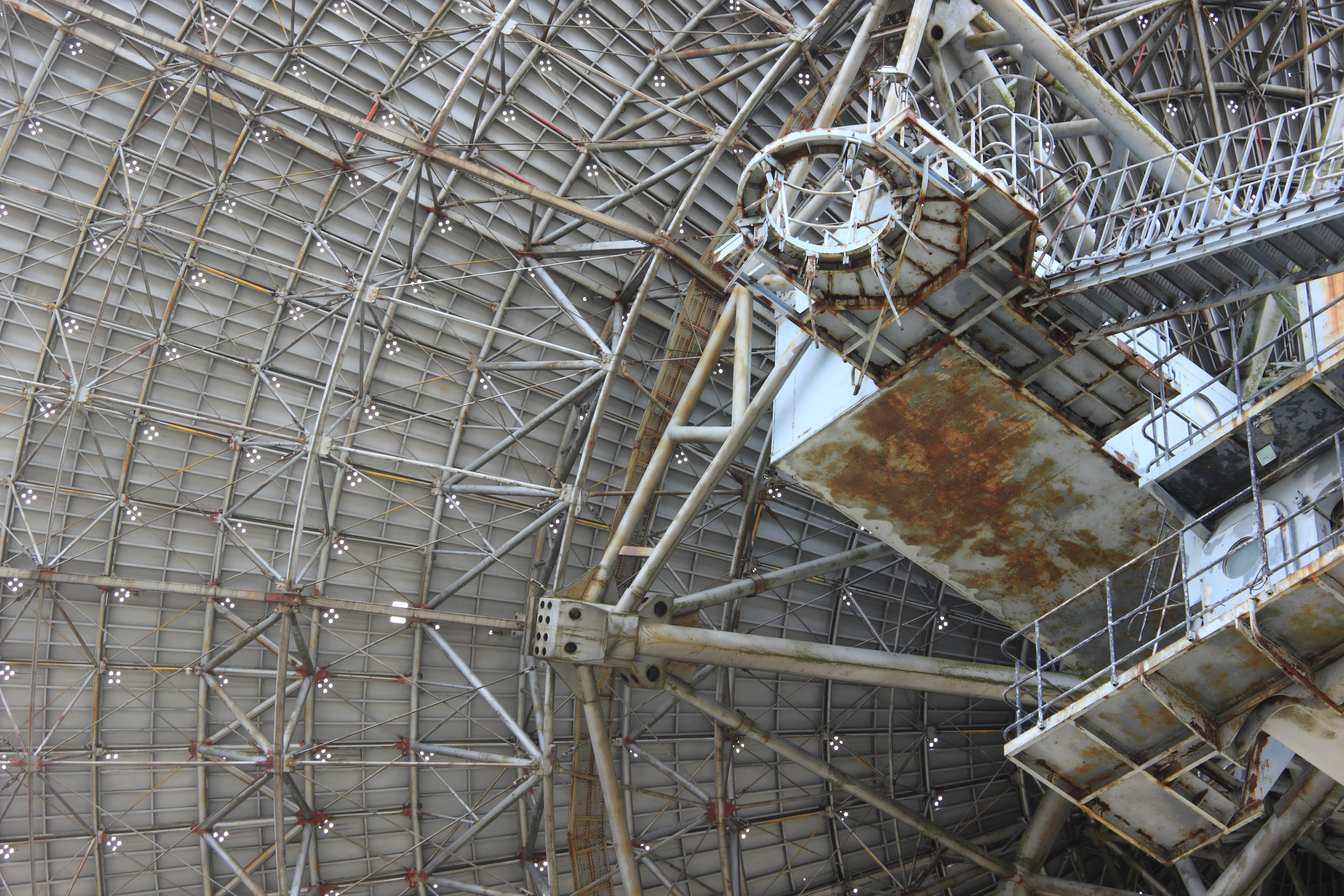 soviet, telescope, latvia, photography, receiver, no people, research, metal, 32m, 4K, deterioration, structure, outdoors, irbene, built structure, radio, HD Wallpaper
