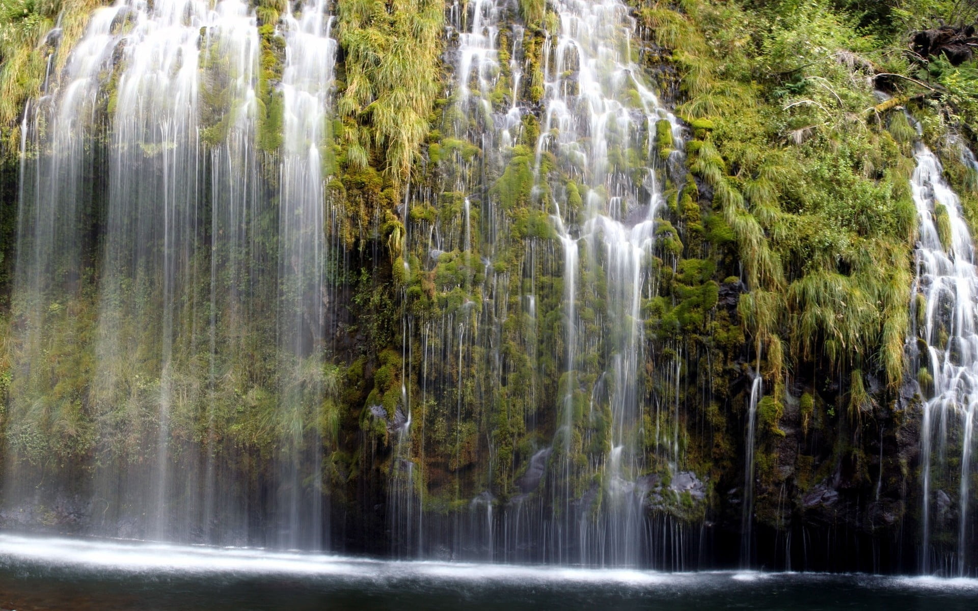 waterfront, non-urban scene, waterfall, forest, day, vegetation, mountain unusual, blurred motion, no people, tree, tranquility, scenics - nature, HD Wallpaper