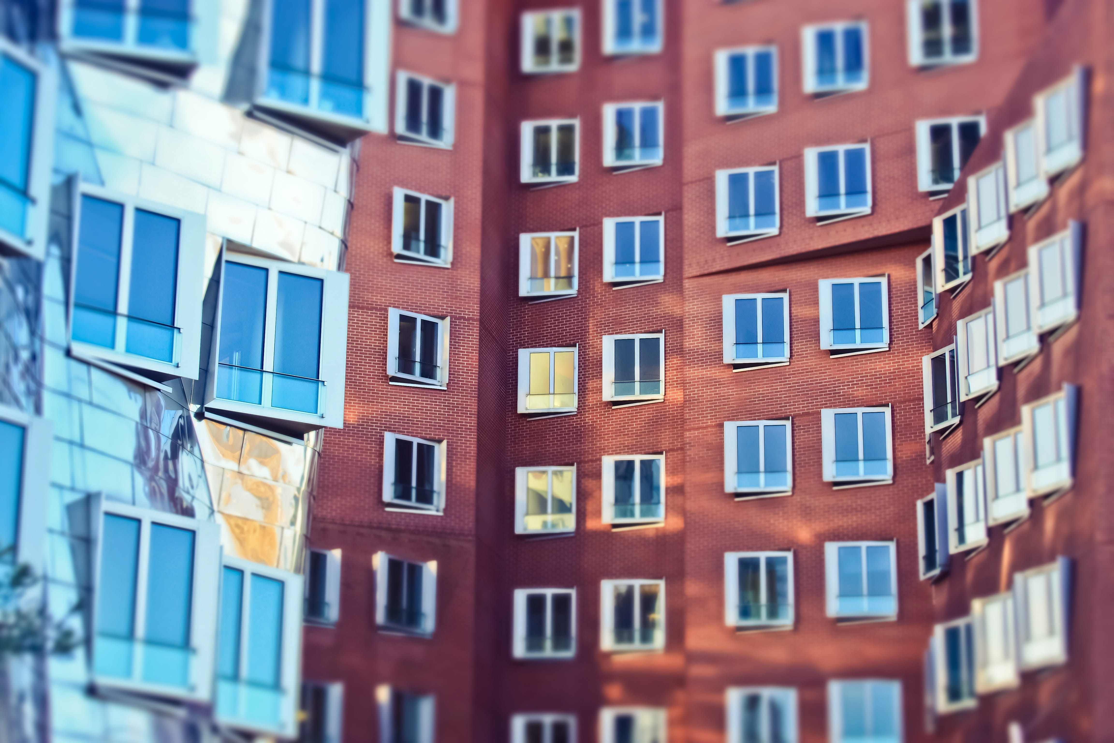 rhine river, pattern, miniature effect, tourism, sunlight, multi colored, city, perspective, no people, cityscape, window, day, built structure, skyscraper, HD Wallpaper