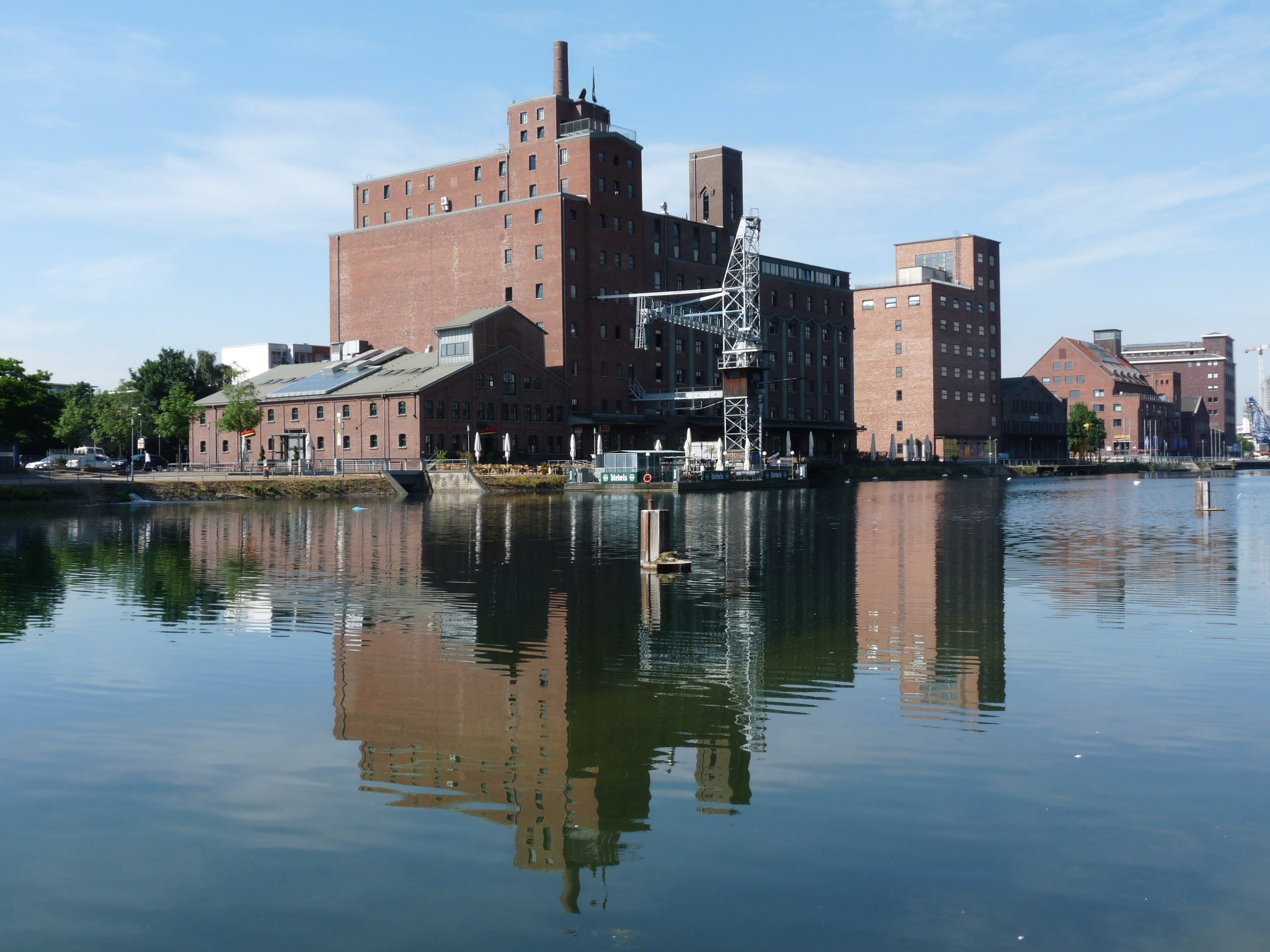 modern art, ruhr area, built structure, building, küppersmühle, historically, apartment, river, architecture, 2K, memory, no people, water, city, port, HD Wallpaper