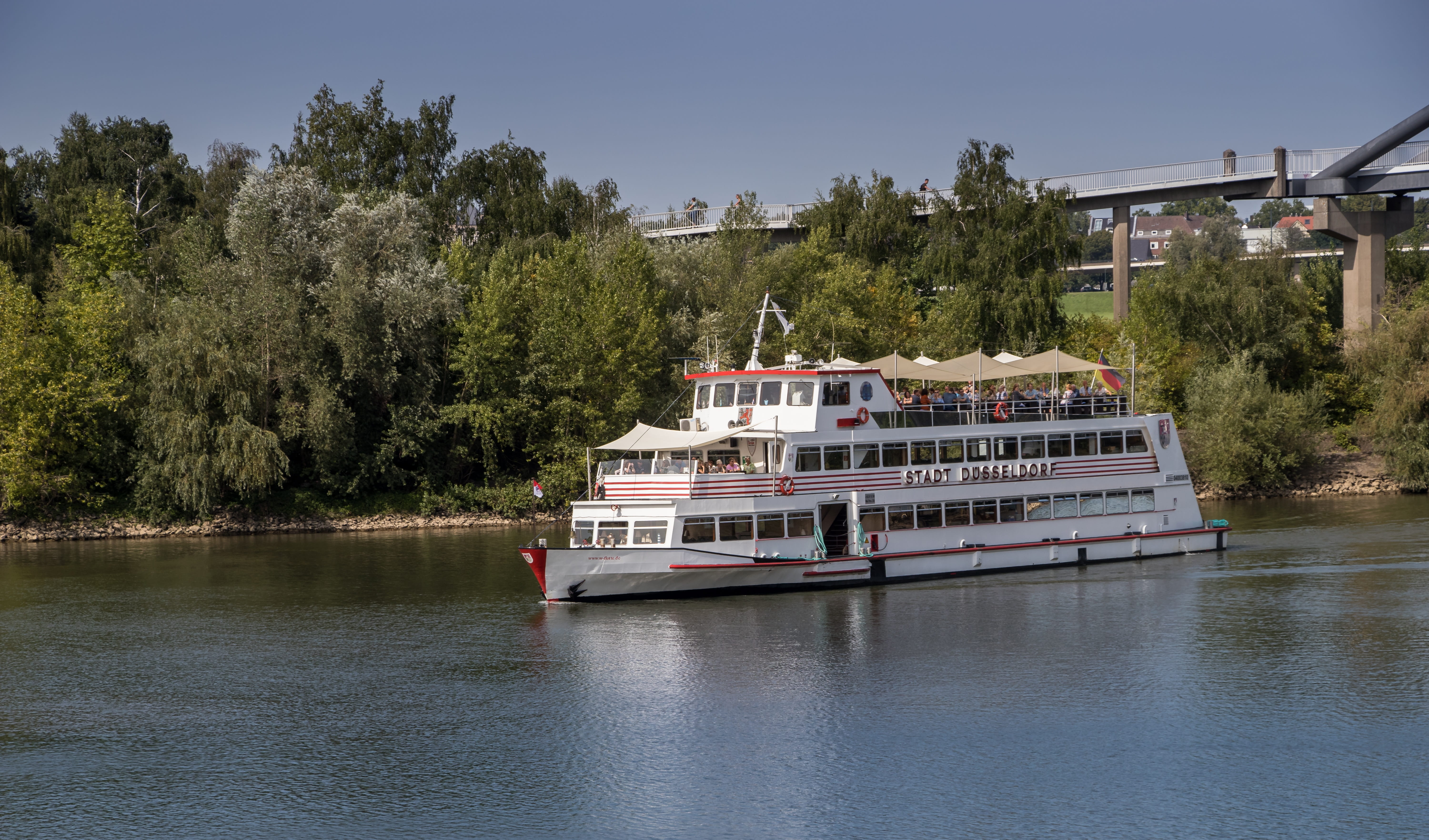 travel, ship, nature, river, cruise ship, düsseldorf, tree, passenger craft, sailboat, water, no people, nautical vessel, rhine, ferry, harbour area, plant, HD Wallpaper