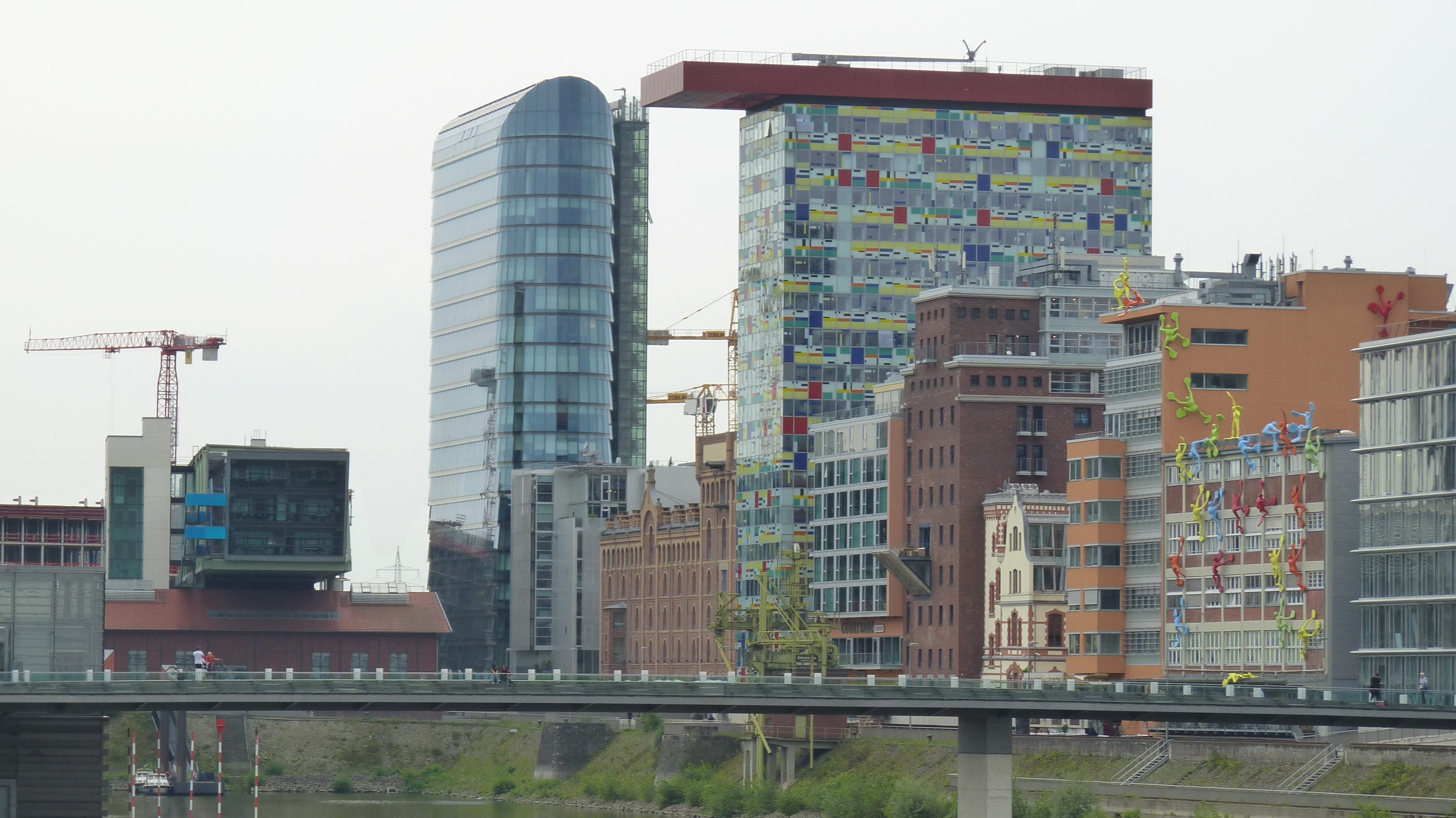 built structure, outdoors, düsseldorf, industry, city, building, glass, window, travel, sky, office building exterior, skyscraper, office, no people, development, HD Wallpaper