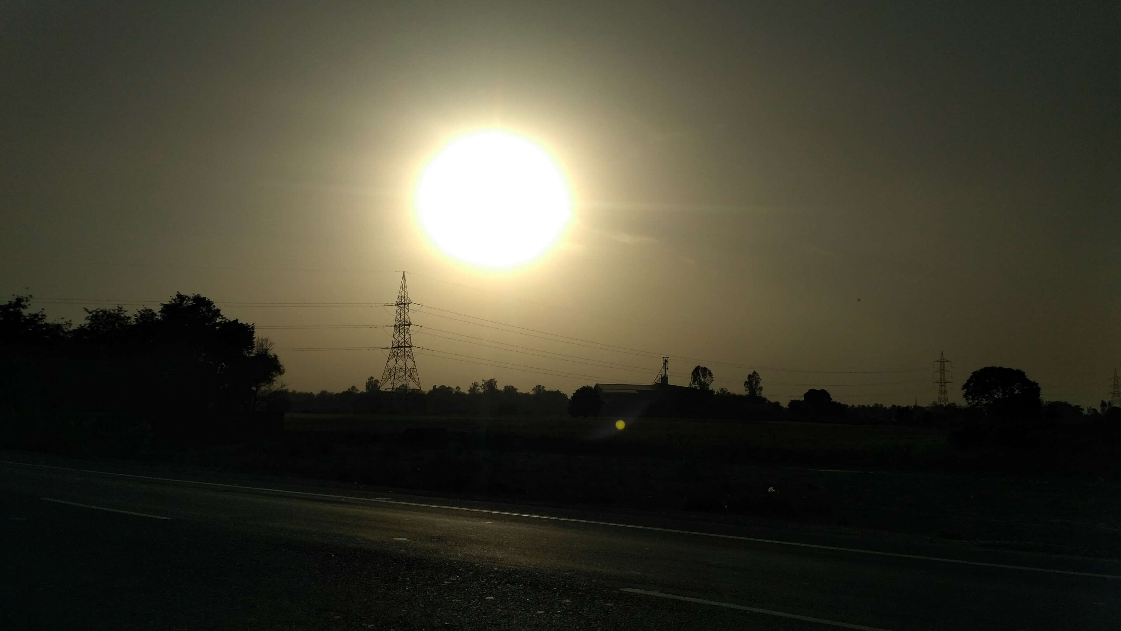golden sun, bright, outdoors, sunset, tree, sky, evening, built structure, radio tower, pexels, architecture, electricity pylon, beauty in nature, no people, HD Wallpaper
