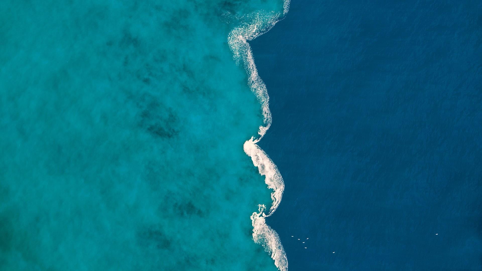 salt water, wave, 1080P, water, turquoise, mediterean sea, sea, blue water, HD Wallpaper