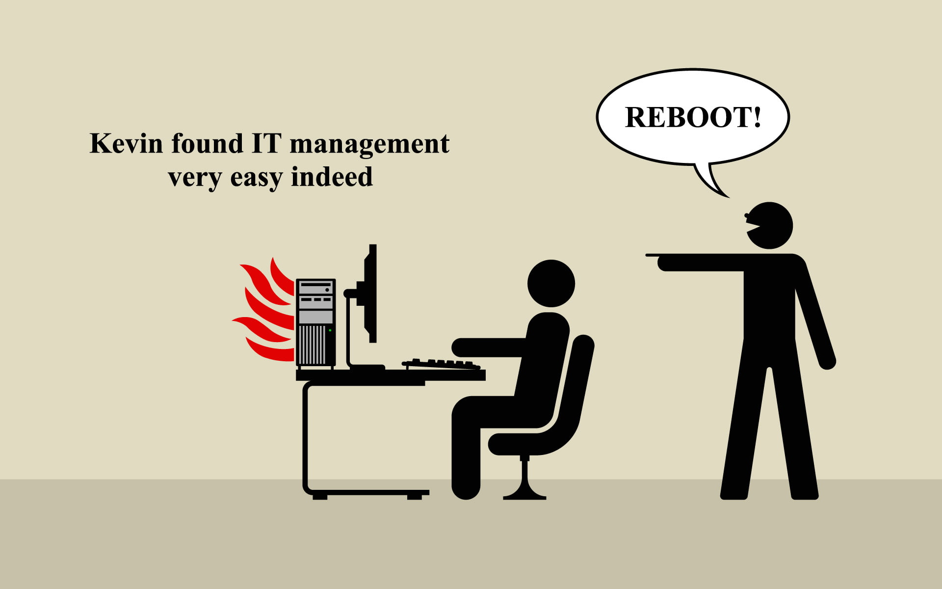computers, 1080P, fire, parody, reboot, HD Wallpaper