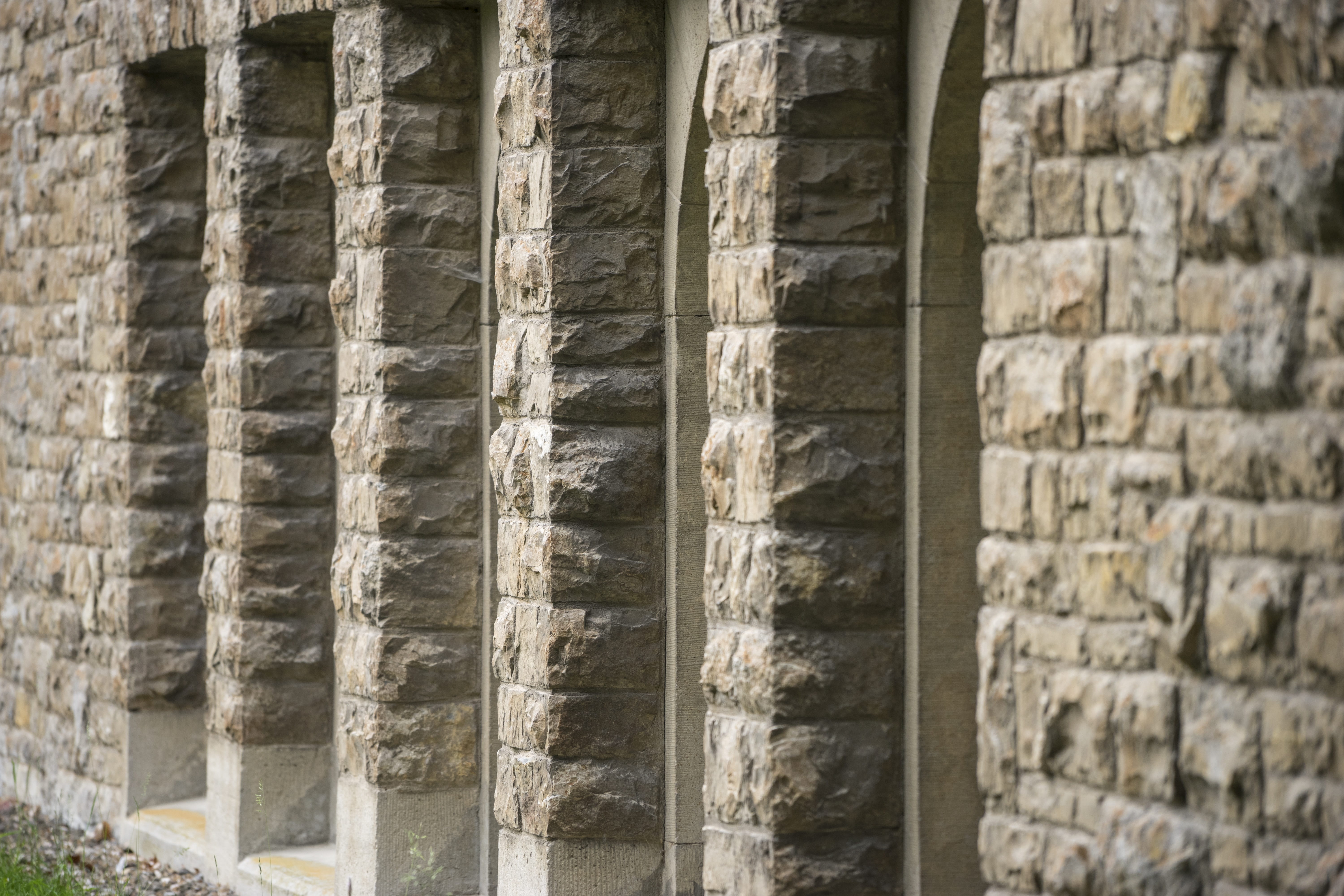 architectural column, ruined, brick wall, abstract, outdoors, wall - building feature, the past, day, archaeology, Oblique, stone wall, 5K, Window, architecture, HD Wallpaper
