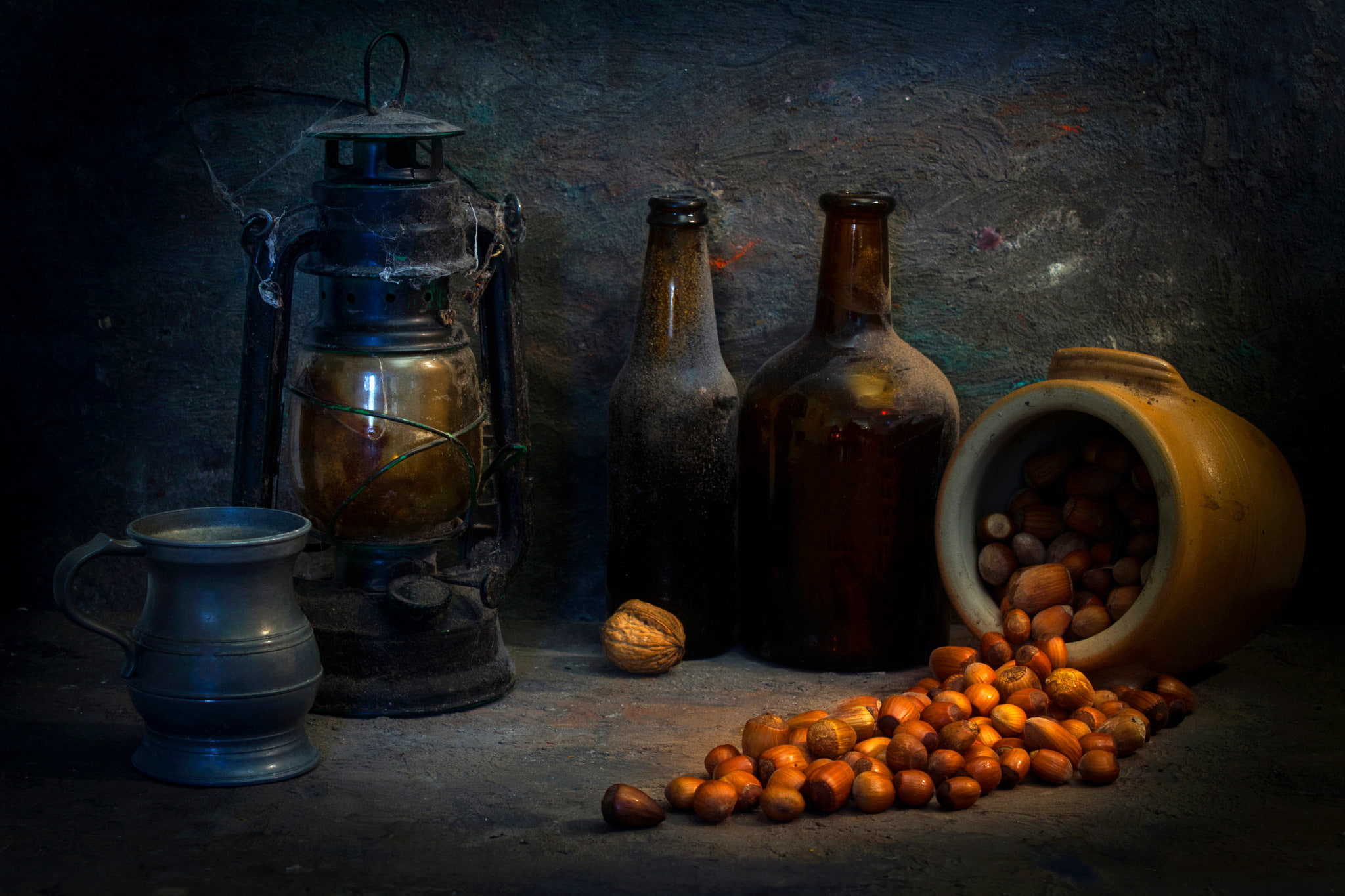 1080P, nuts, lamp, placer, The last photo, bottle, A pot of gold, dust, HD Wallpaper