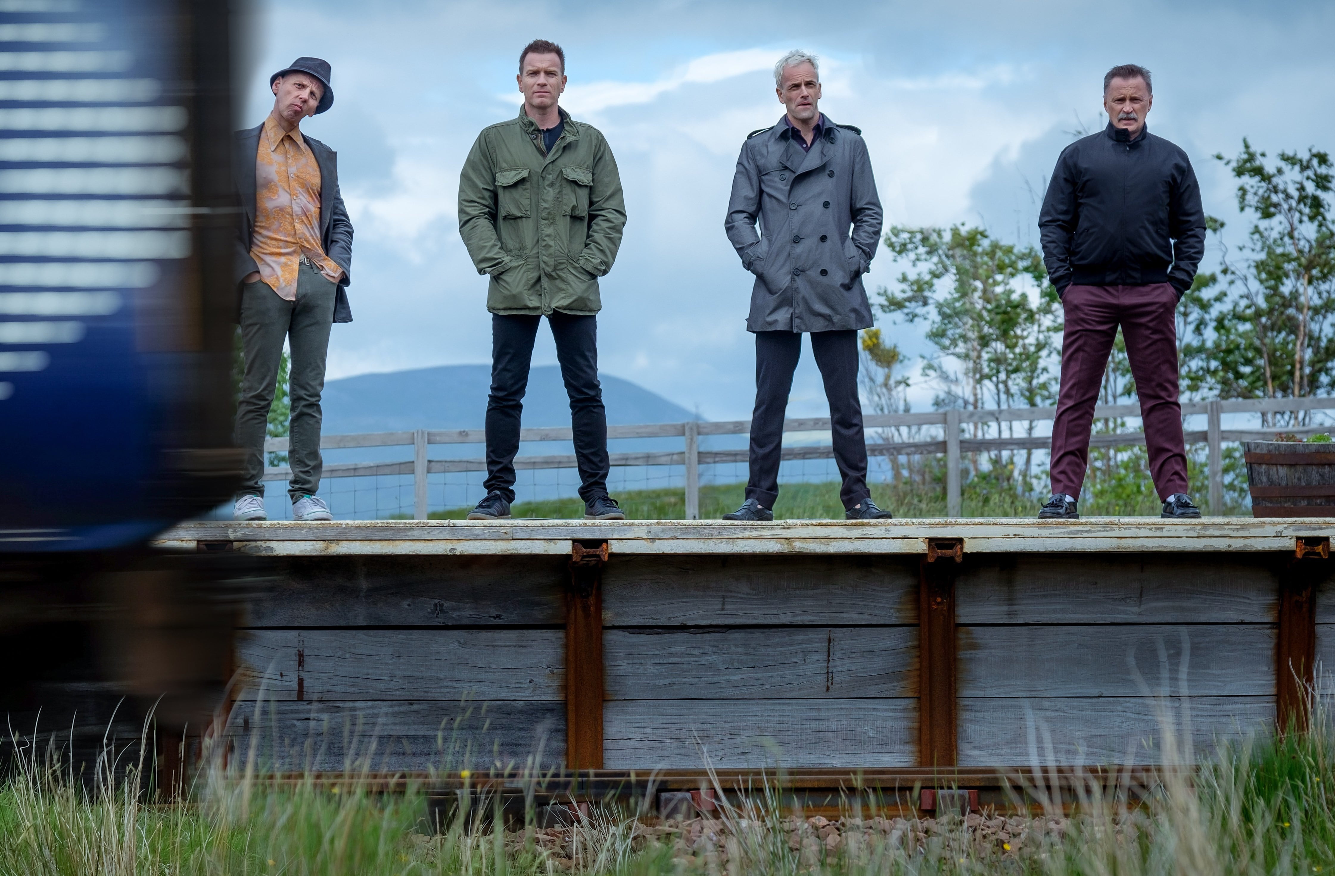Jonny Lee Miller, hat, T2 Trainspotting, Trainspotting, cinema, 4K, film, Ewen Bremner, Ewan McGregor, movie, HD Wallpaper