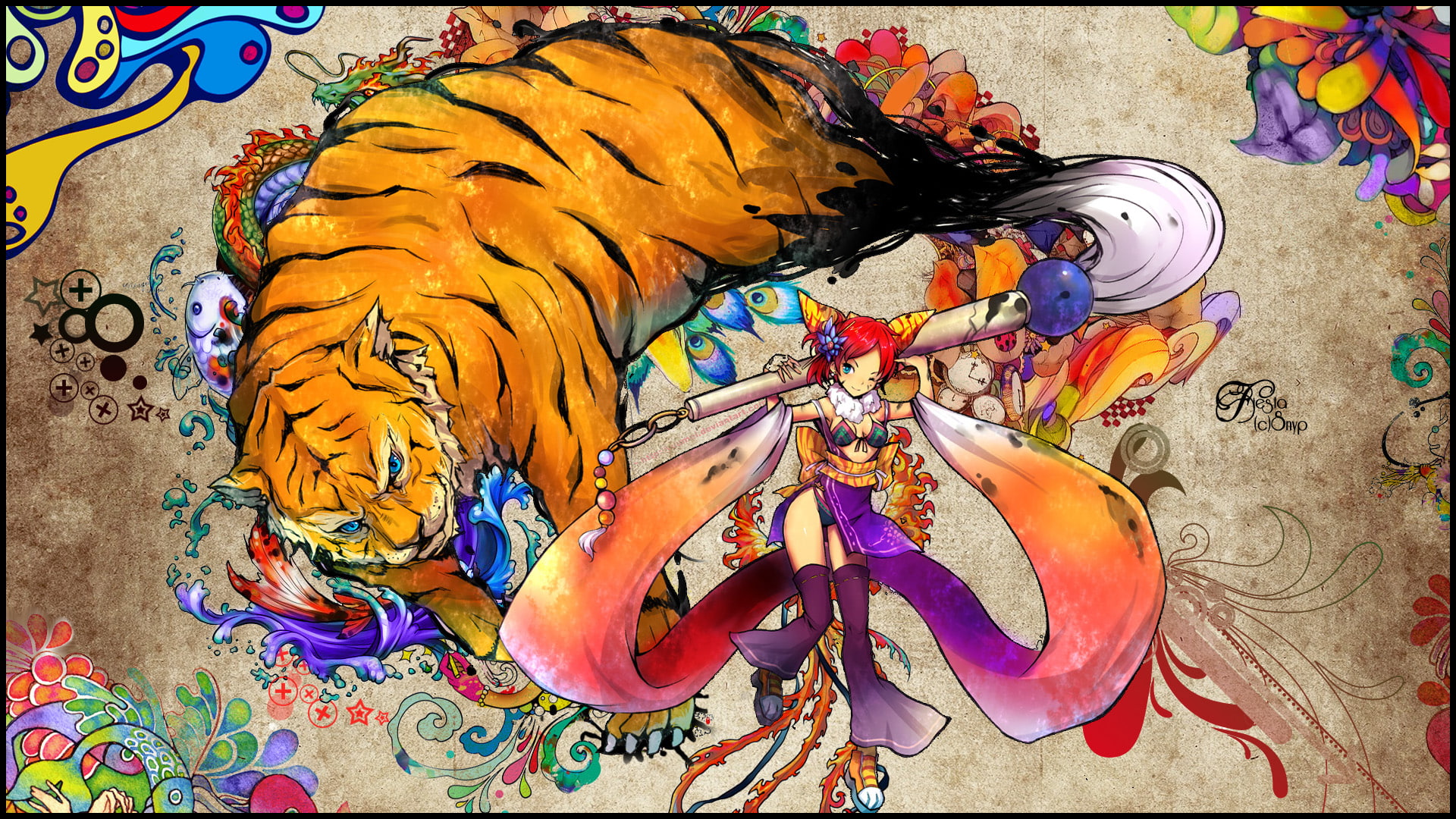 colorful, 1080P, cartoon/comic, anime, snyp, hd, HD Wallpaper
