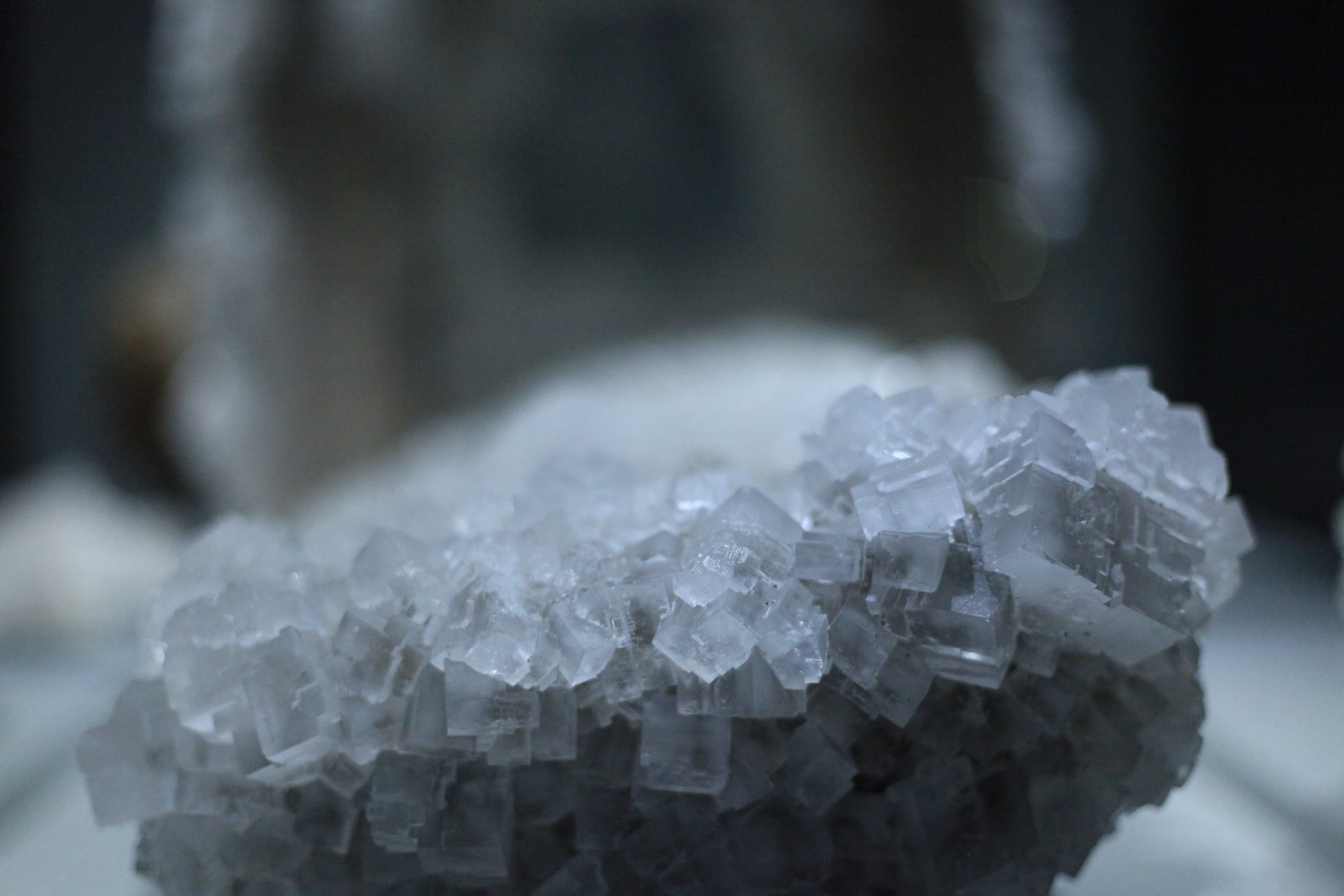 winter, geology, rock, white color, jewelry, shining, no people, rock crystal, mine, focus on foreground, wealth, crystal, light, food, selective focus, HD Wallpaper