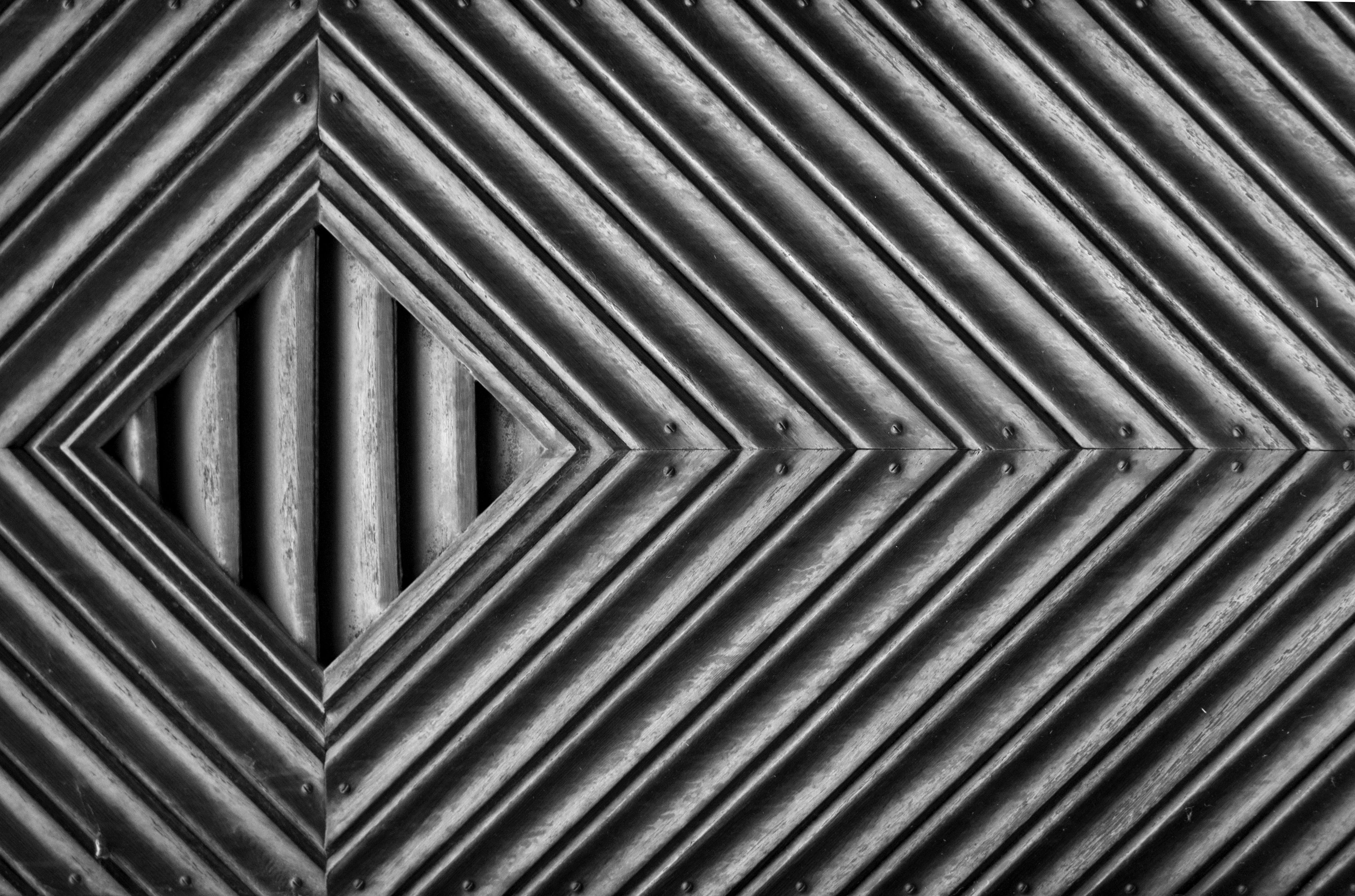 day, textured, chevron, close-up, protection, architecture, metal, full frame, corrugated, security, built structure, abstract, design, wood - material, HD Wallpaper