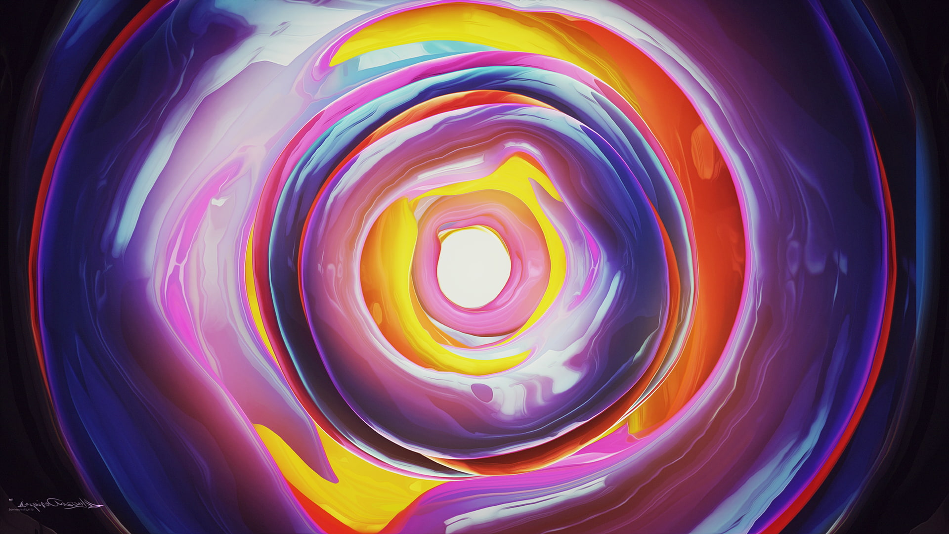 psychedelic, backgrounds, abstract backgrounds, multi colored, pattern, shape, circle, directly below, Colorful, night, design, illuminated, close-up, artwork, HD Wallpaper
