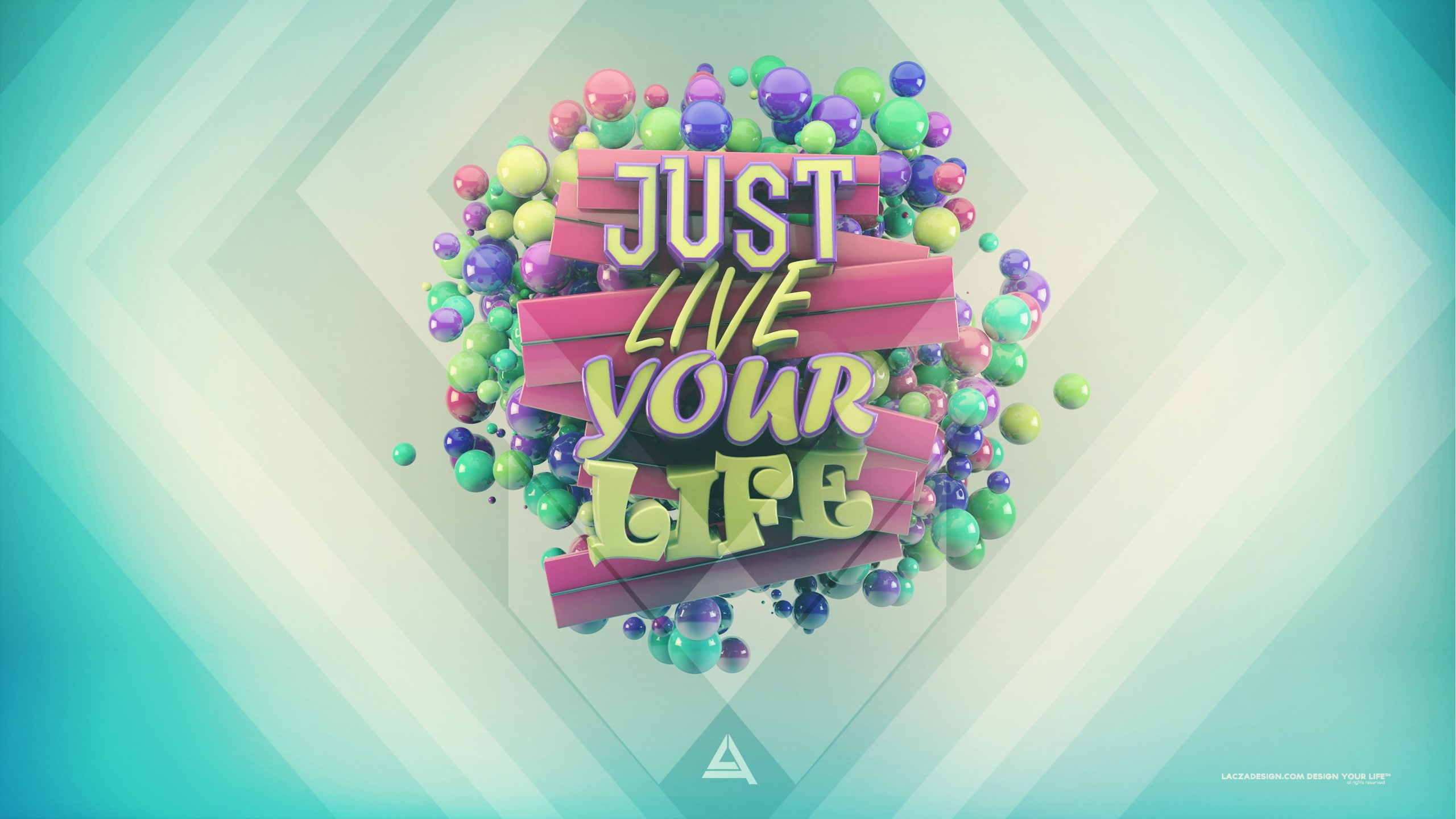 lacza, live, multicolor, art, digital, 2K, typography, life, misc, HD Wallpaper