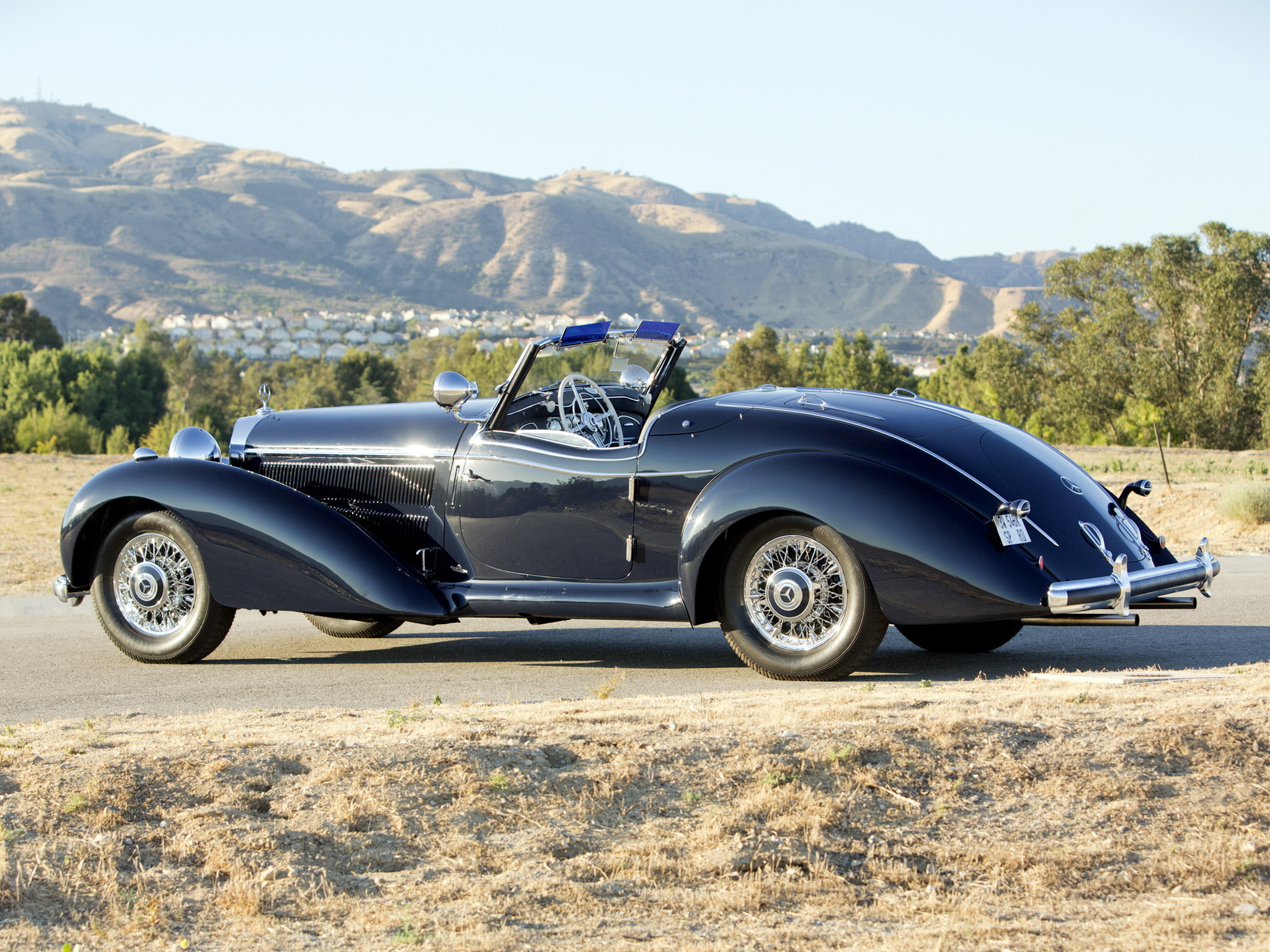 1080P, special, retro, benz, supercar, mercedes, 1939, 540k, roadster, supercars, HD Wallpaper