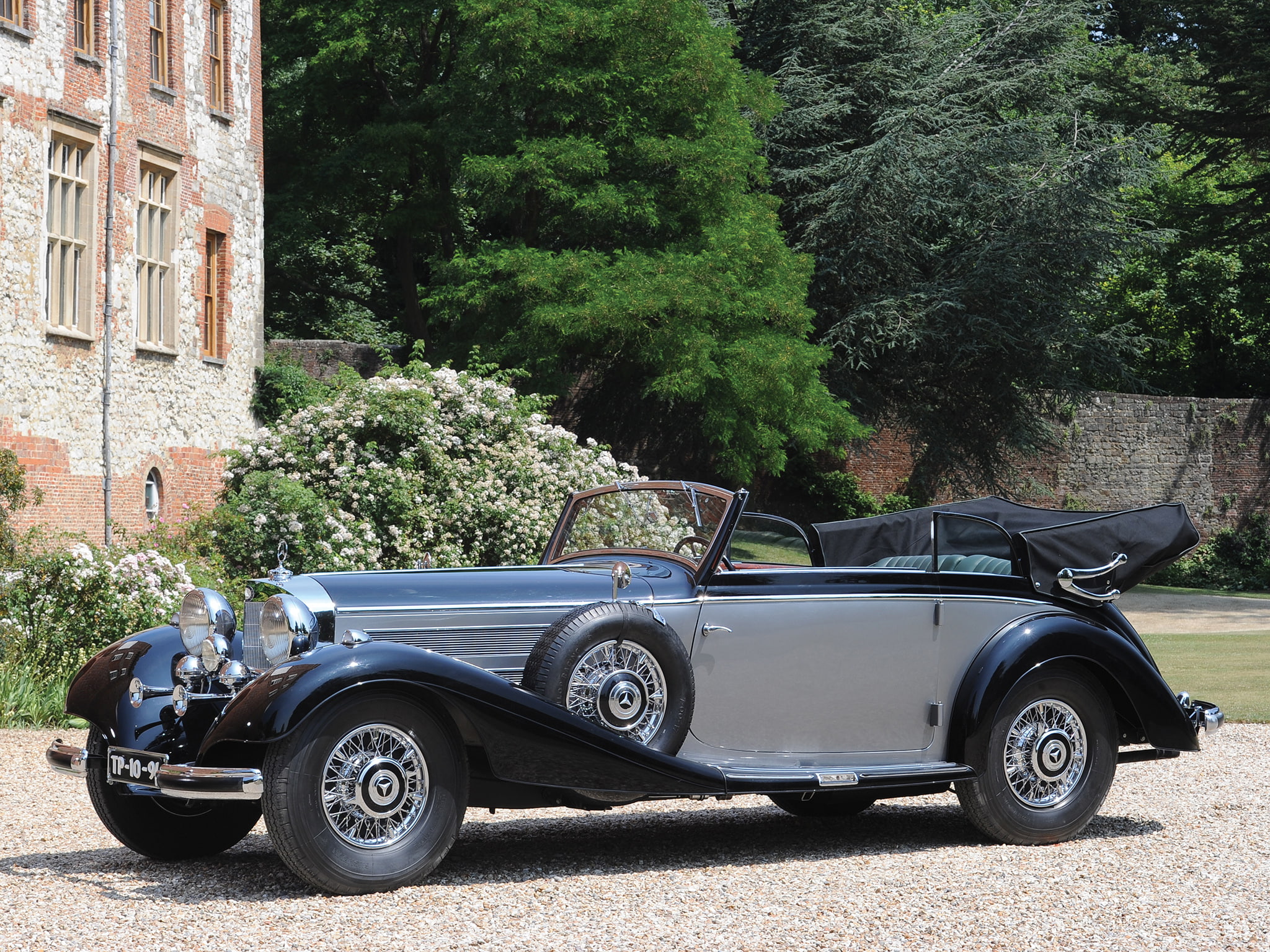 1937, cabriolet, mercedes, benz, luxury, 540k, 1080P, retro, HD Wallpaper