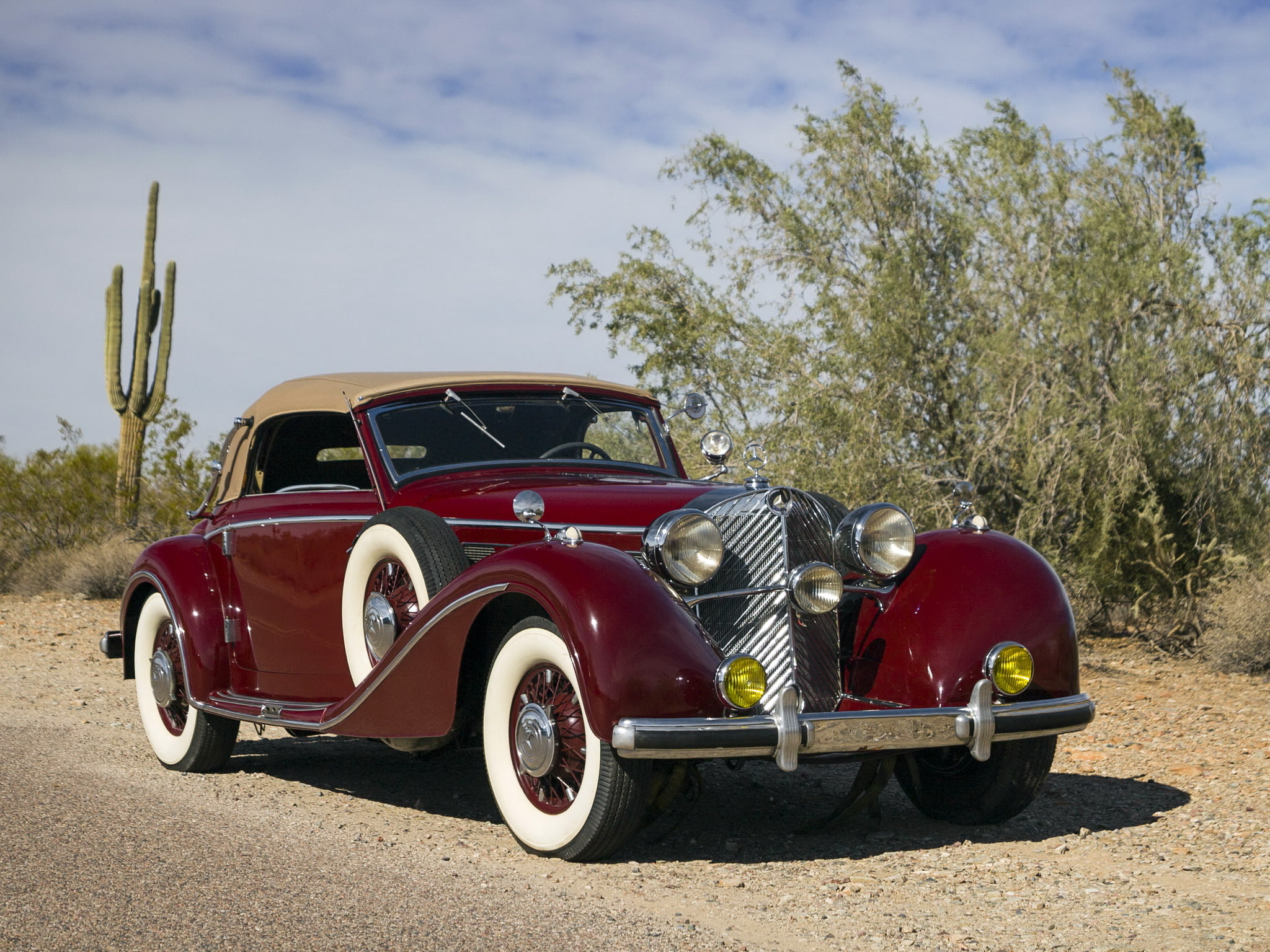 1080P, 1938, luxury, mercedes, cabriolet, benz, retro, 540k, HD Wallpaper